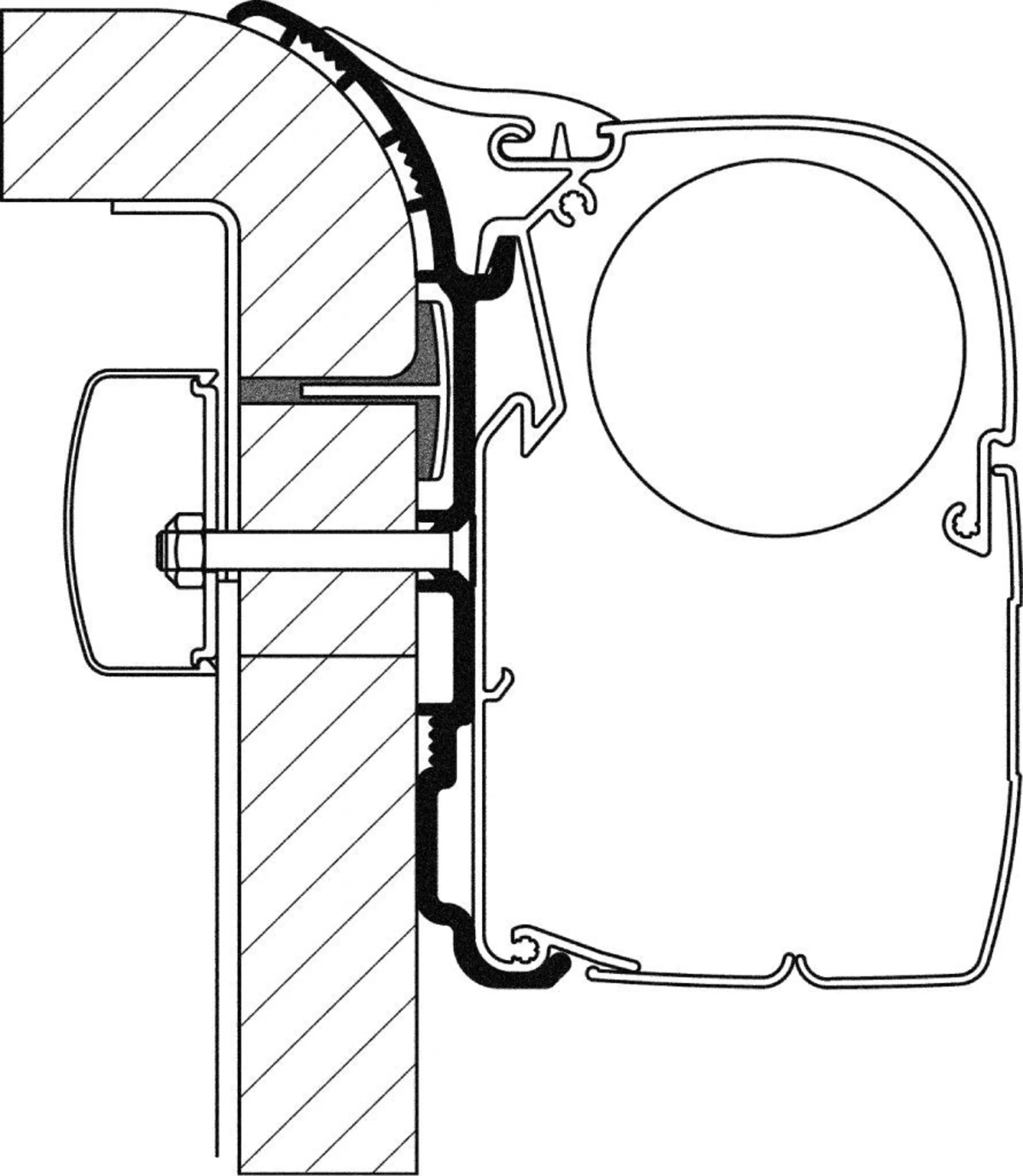 Bürstner S 5 3.00 m Adapter Thule