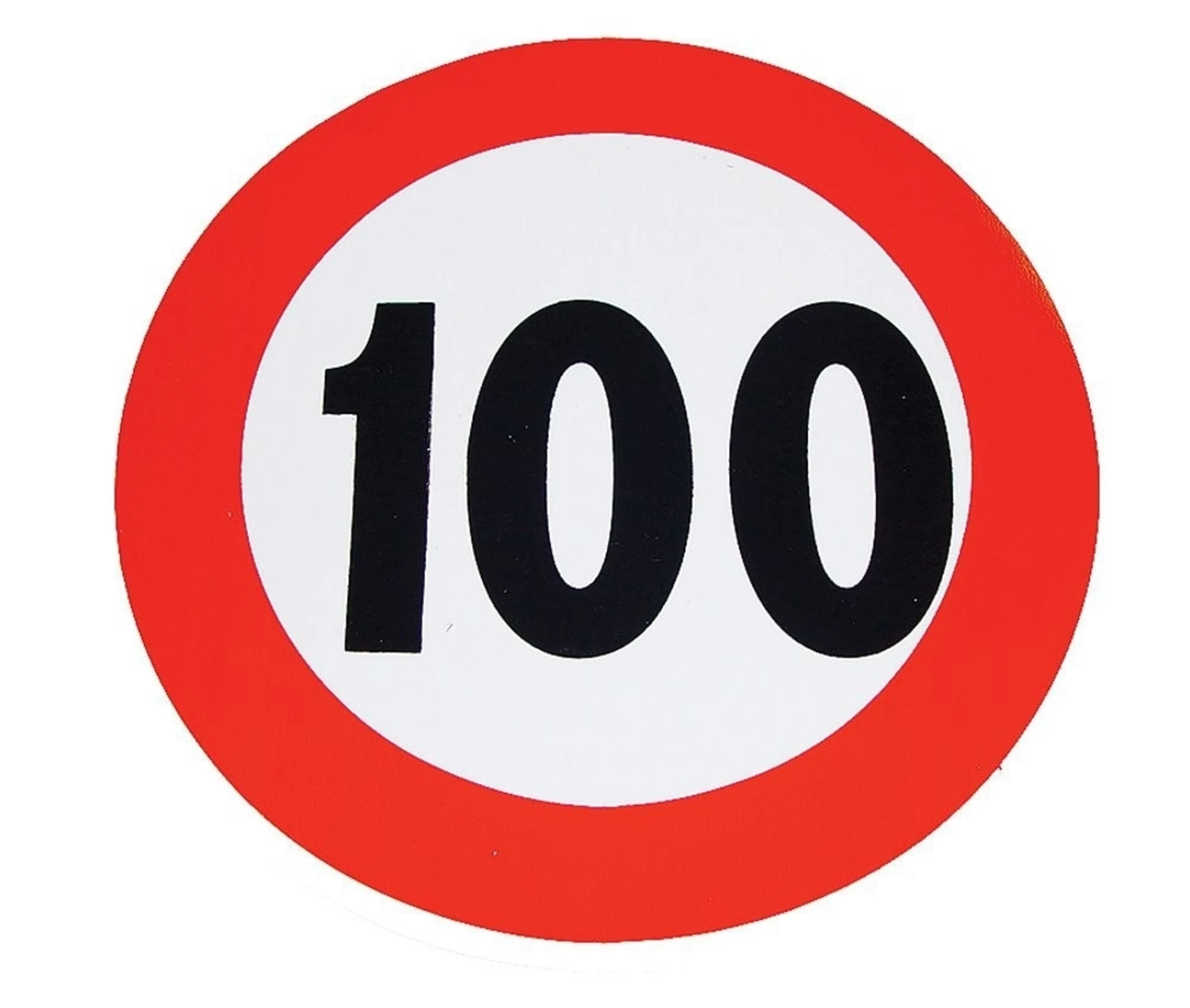 Panneau de limitation de vitesse 100 km/h