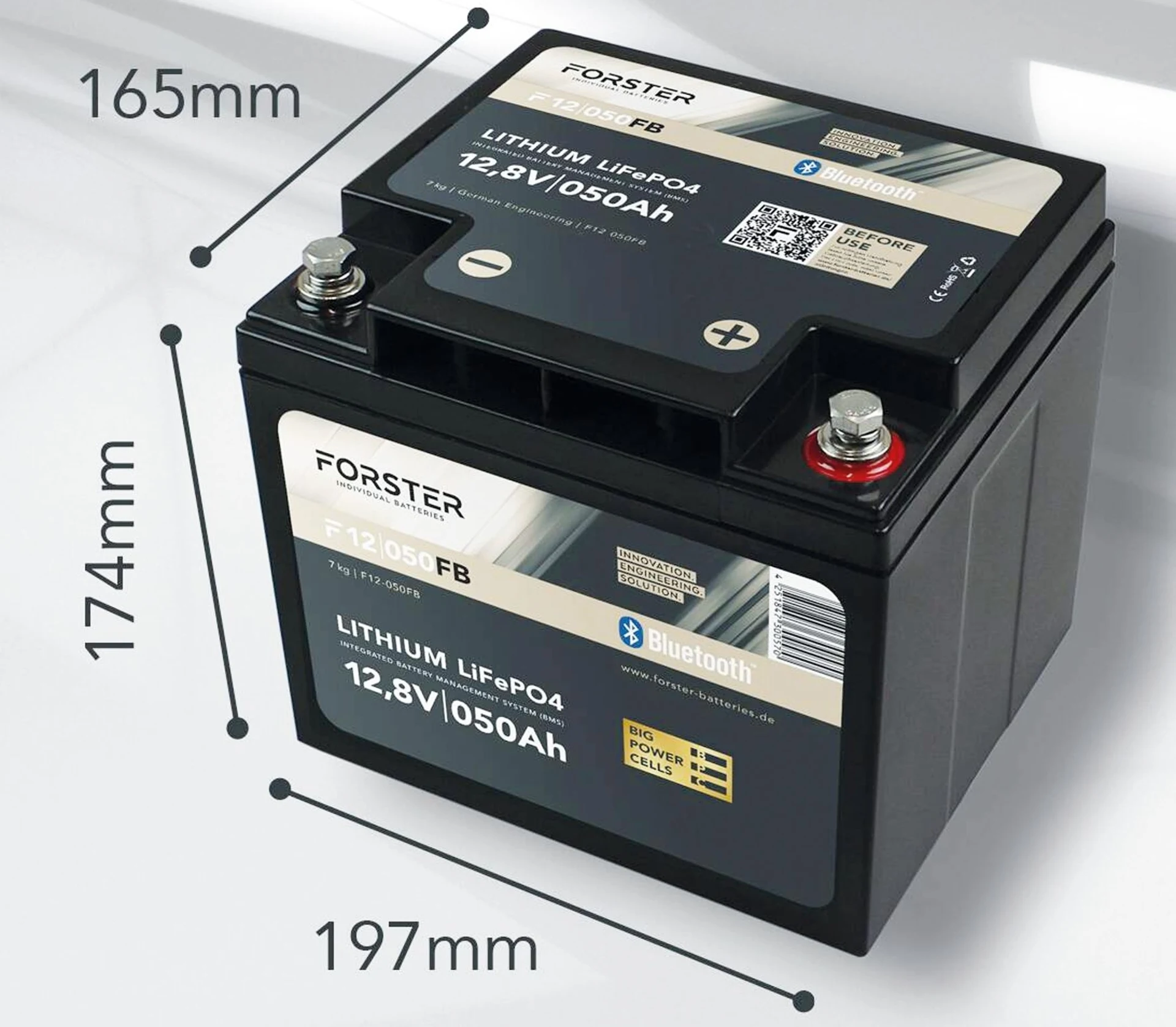 Forster LiFePO4 Lithium-Batterie 12 V 50 Ah