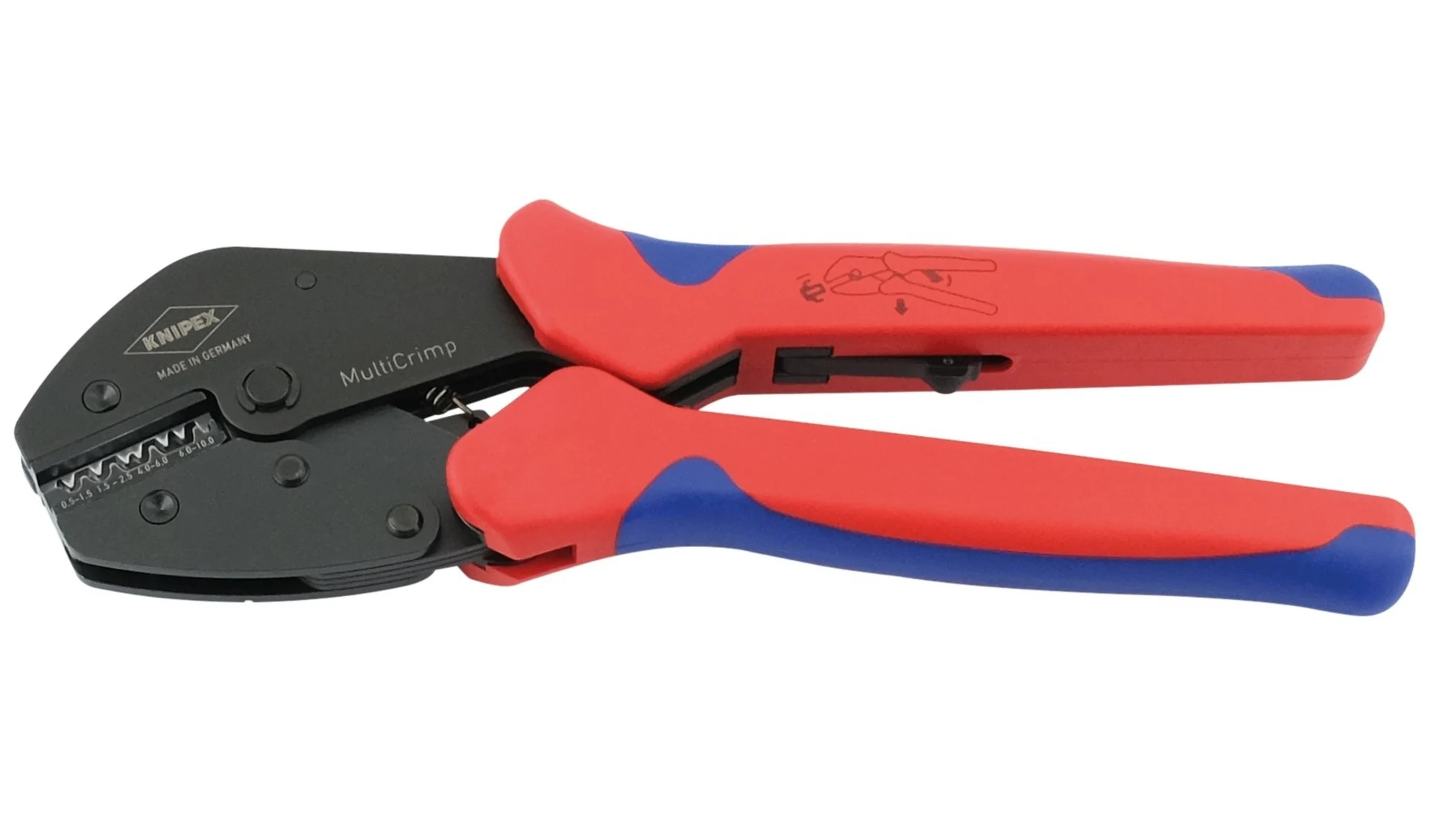 Knipex MultiCrimp, pince à sertir avec chargeur interchangeable, 5 embouts interchangeables fournis