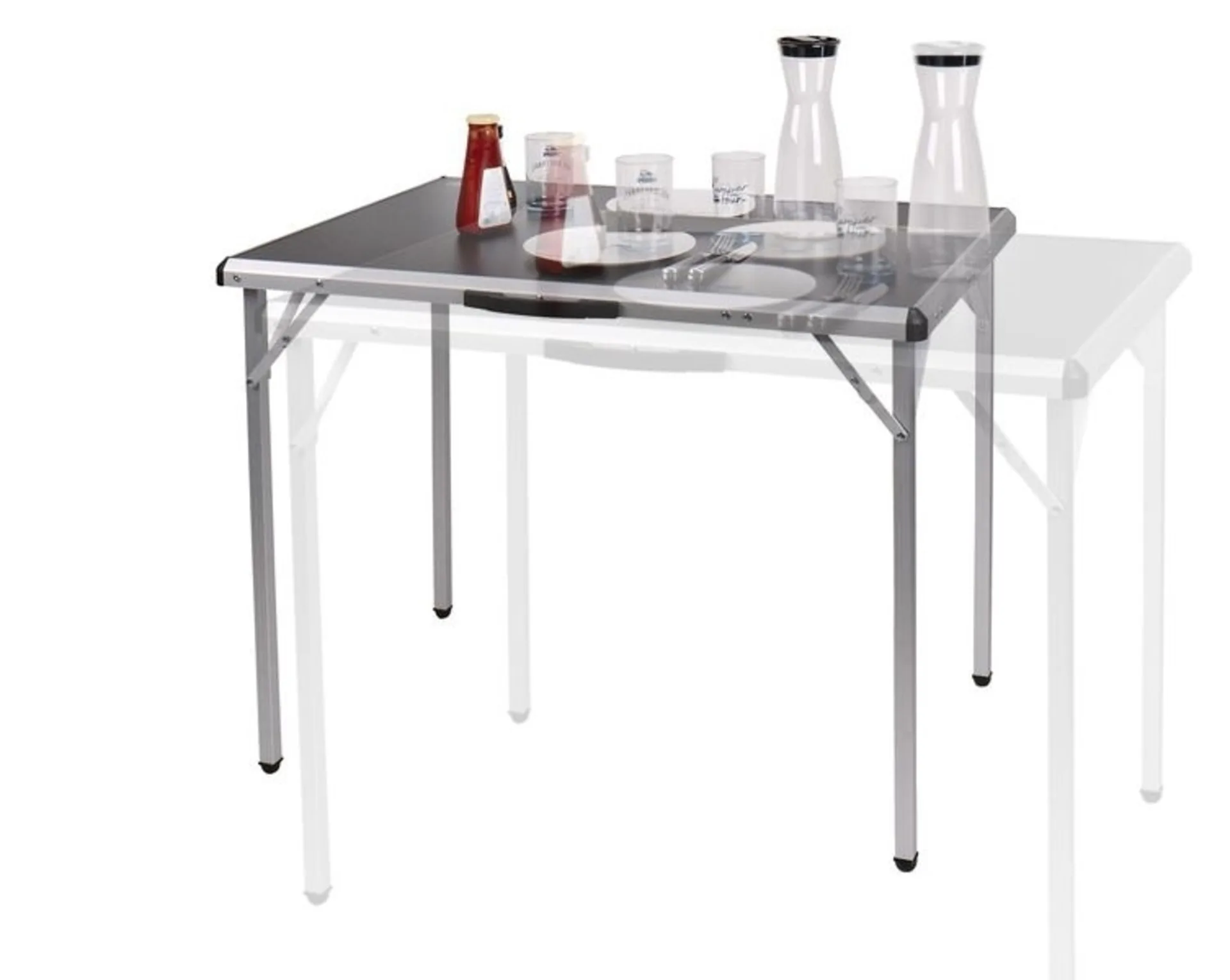 Camp4 TORE Table de camping - 90x60x70 cm avec bord de table en aluminium