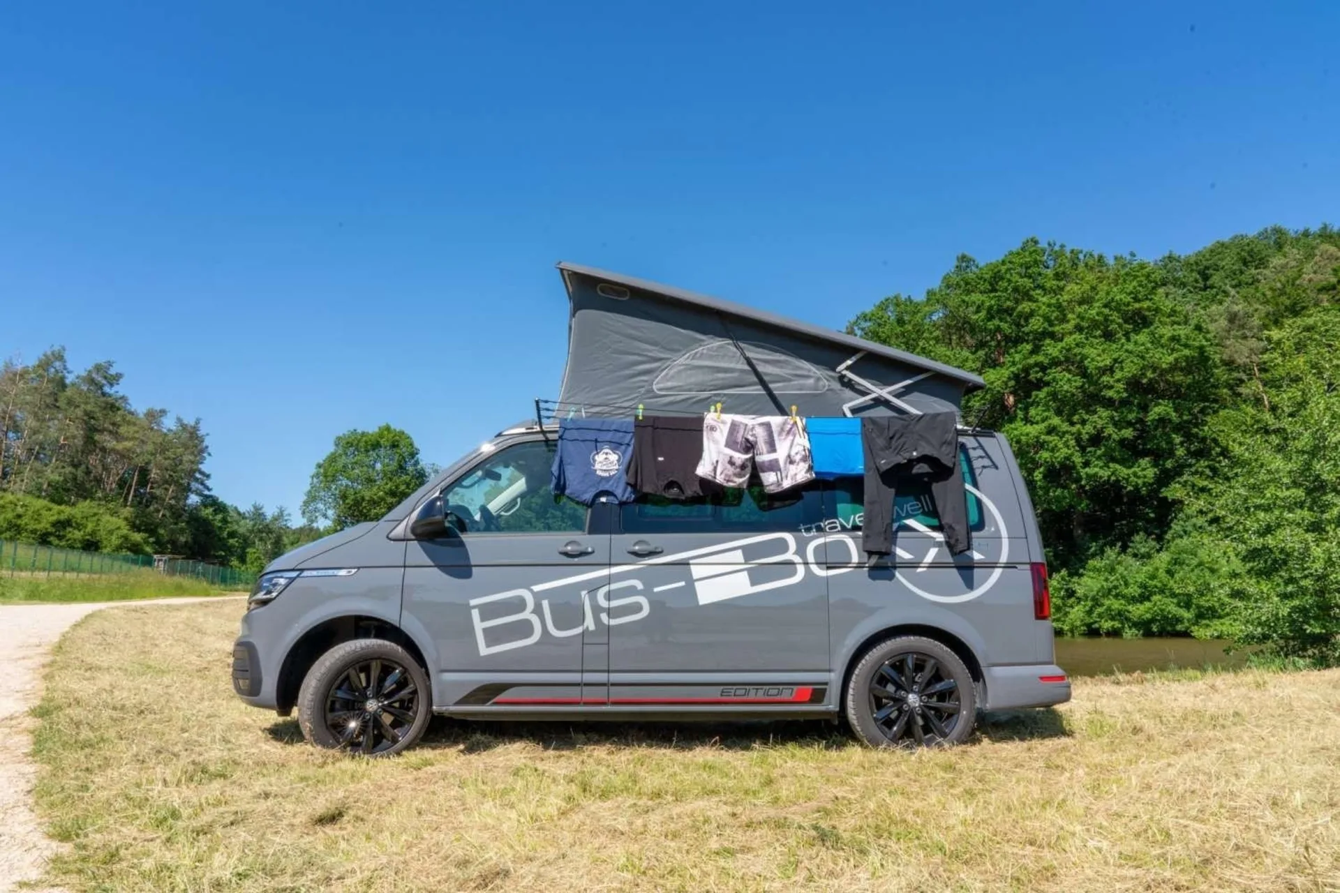 BusBoxx Corde à linge pour rail à rideau VW T5 / T6 DIY kit à monter soi-même