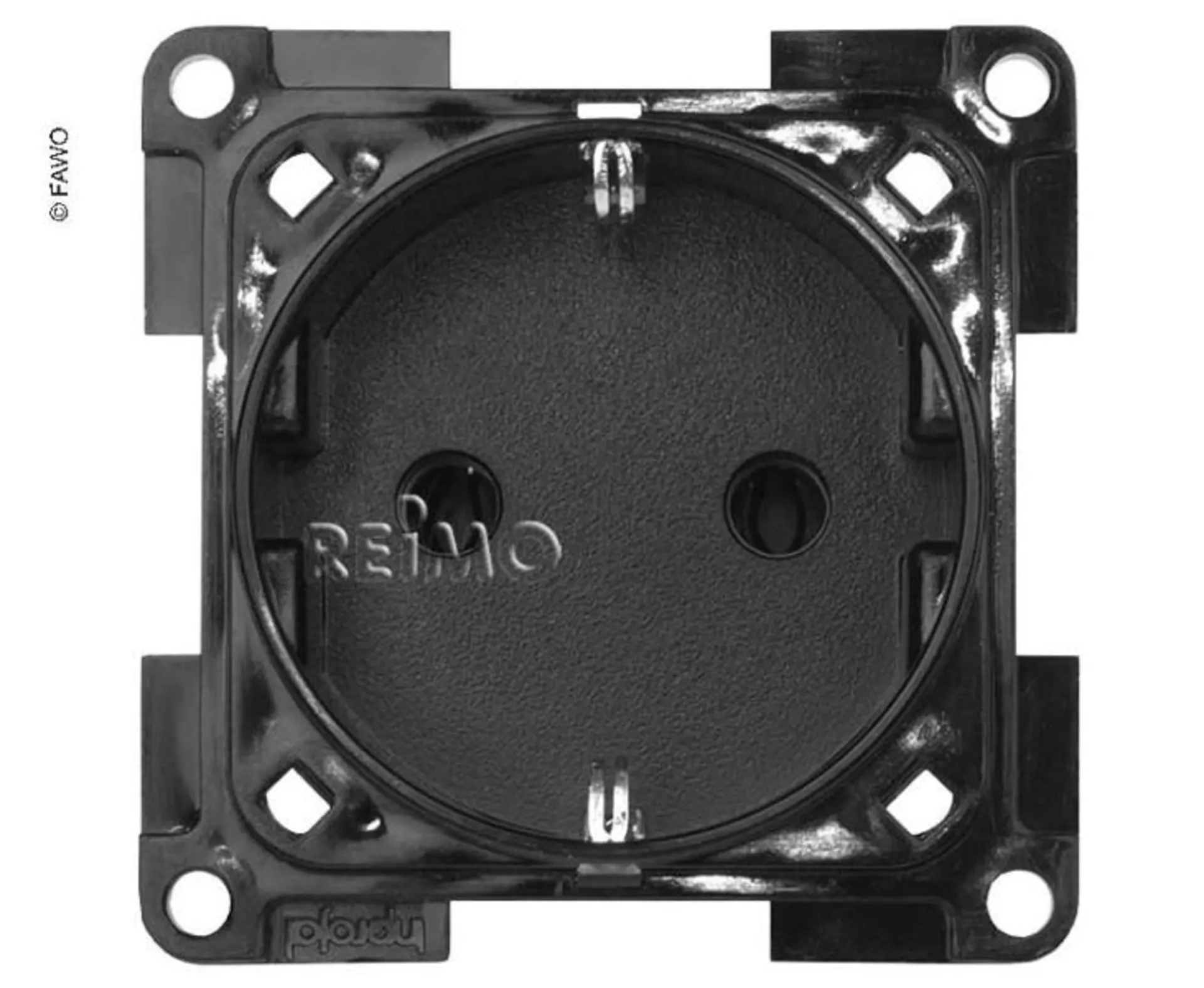 Prise Schuko Presto avec protection contre les contacts accidentels en gris ardoise