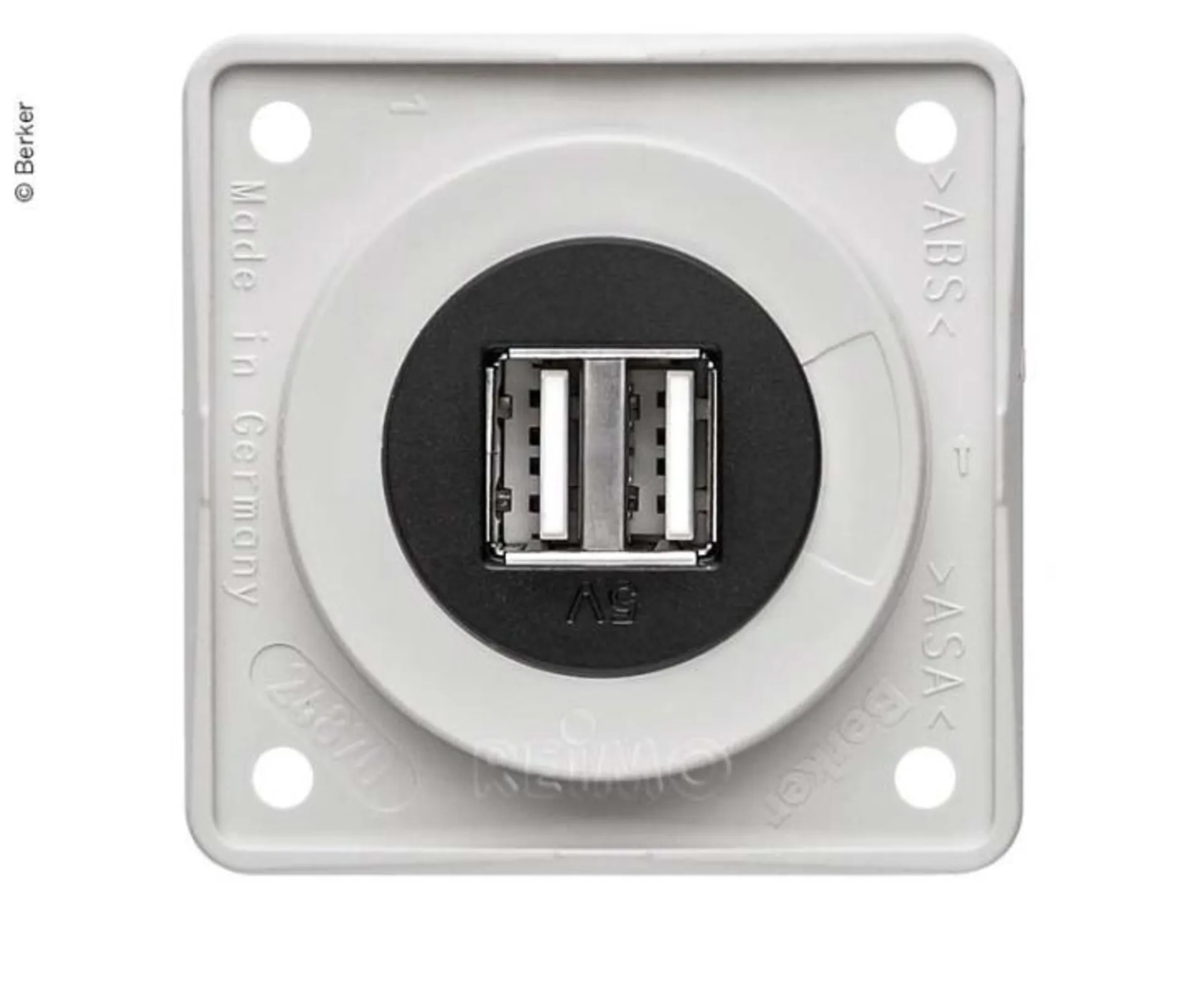 Berker USB-prise de charge 12V double noir mat avec insert en noir