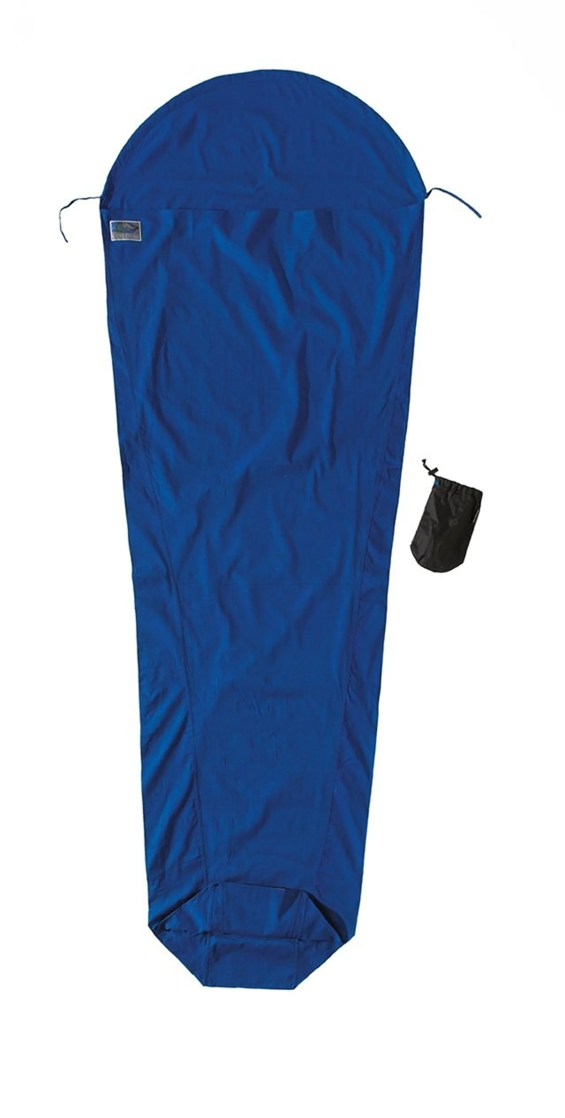 Sac de couchage intérieur Cocoon, modèle momie, en coton, bleu outremer Sac de couchage intérieur Cocoon, modèle momie, en coton, bleu outremer