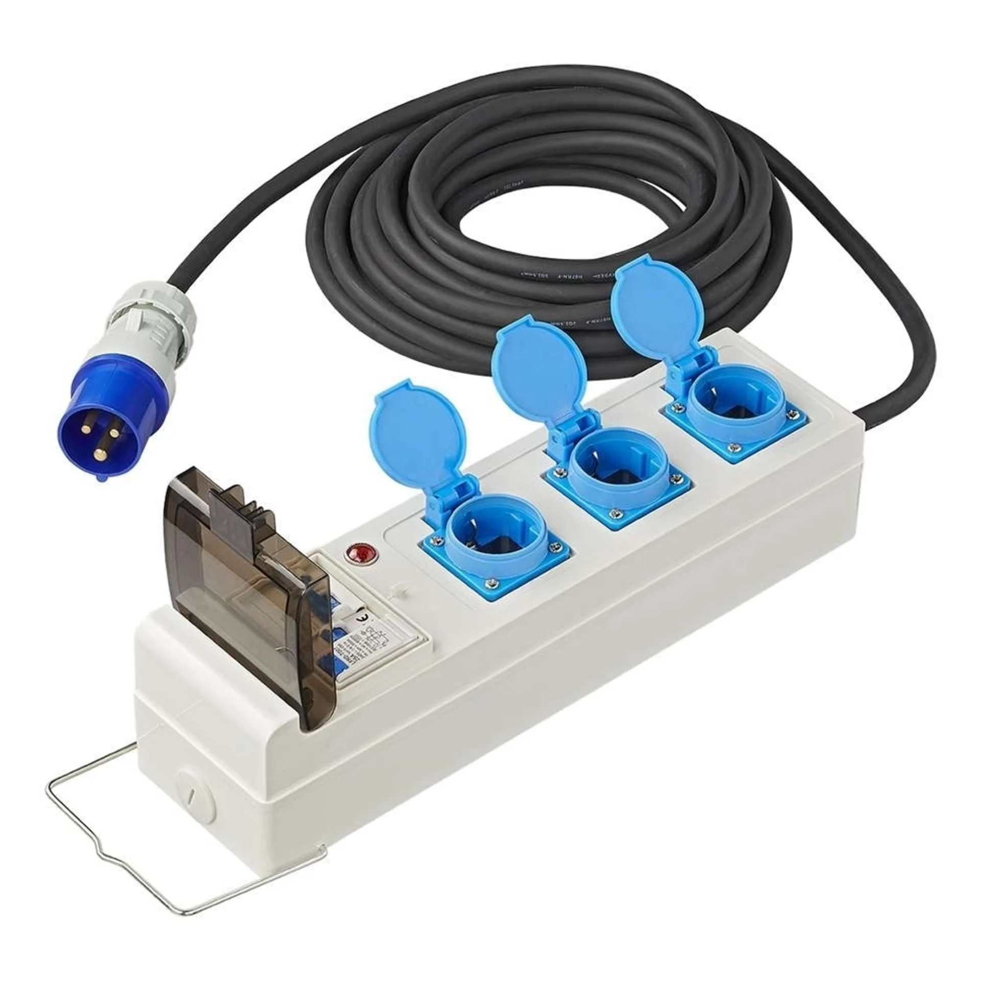 PAT Zelt und Faltwagen Steckdose 10 Meter 3 x 2,5mm²