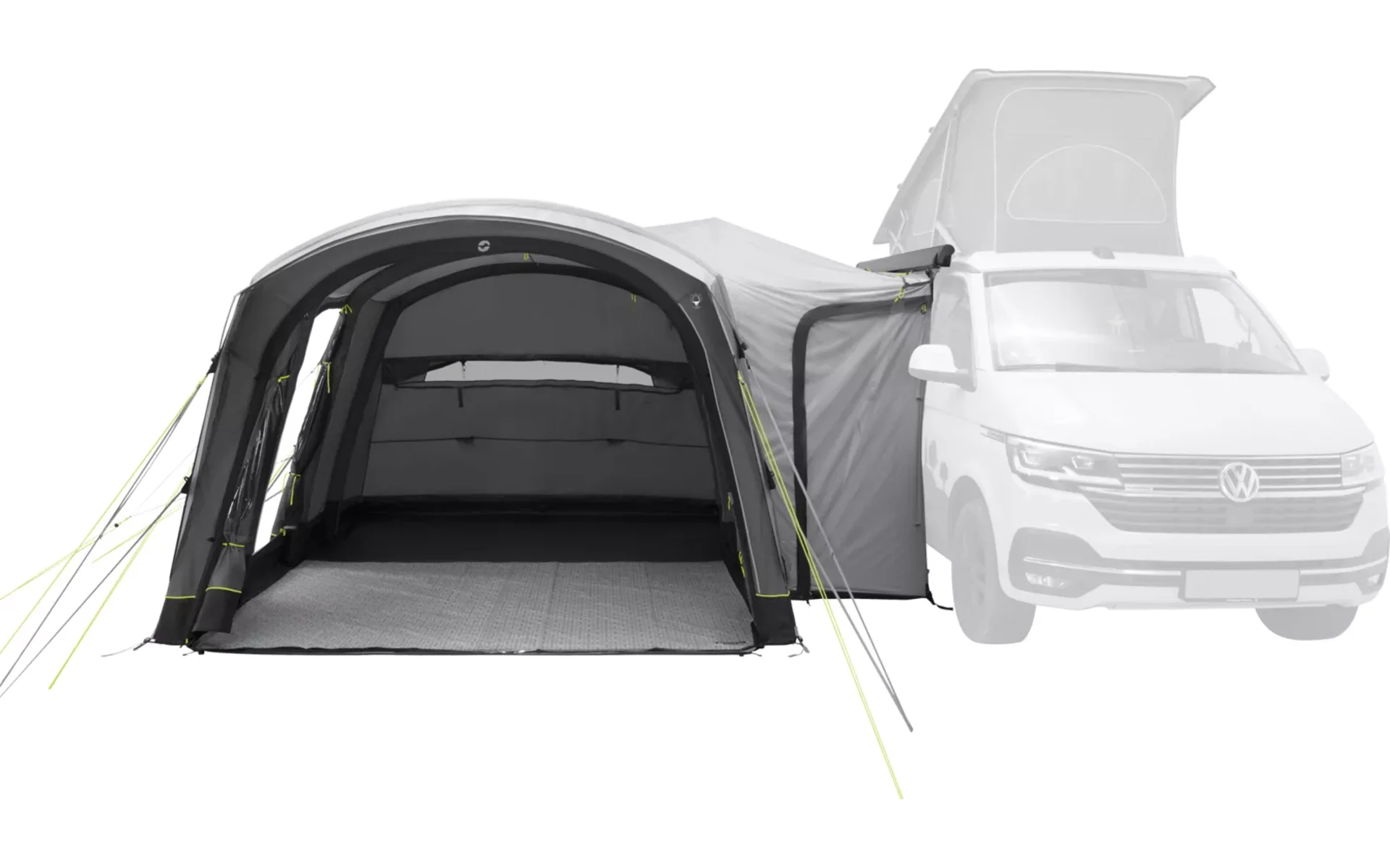 Outwell Wolfburg 450 Air Vorzelt aufblasbar für Campingbusse Grau