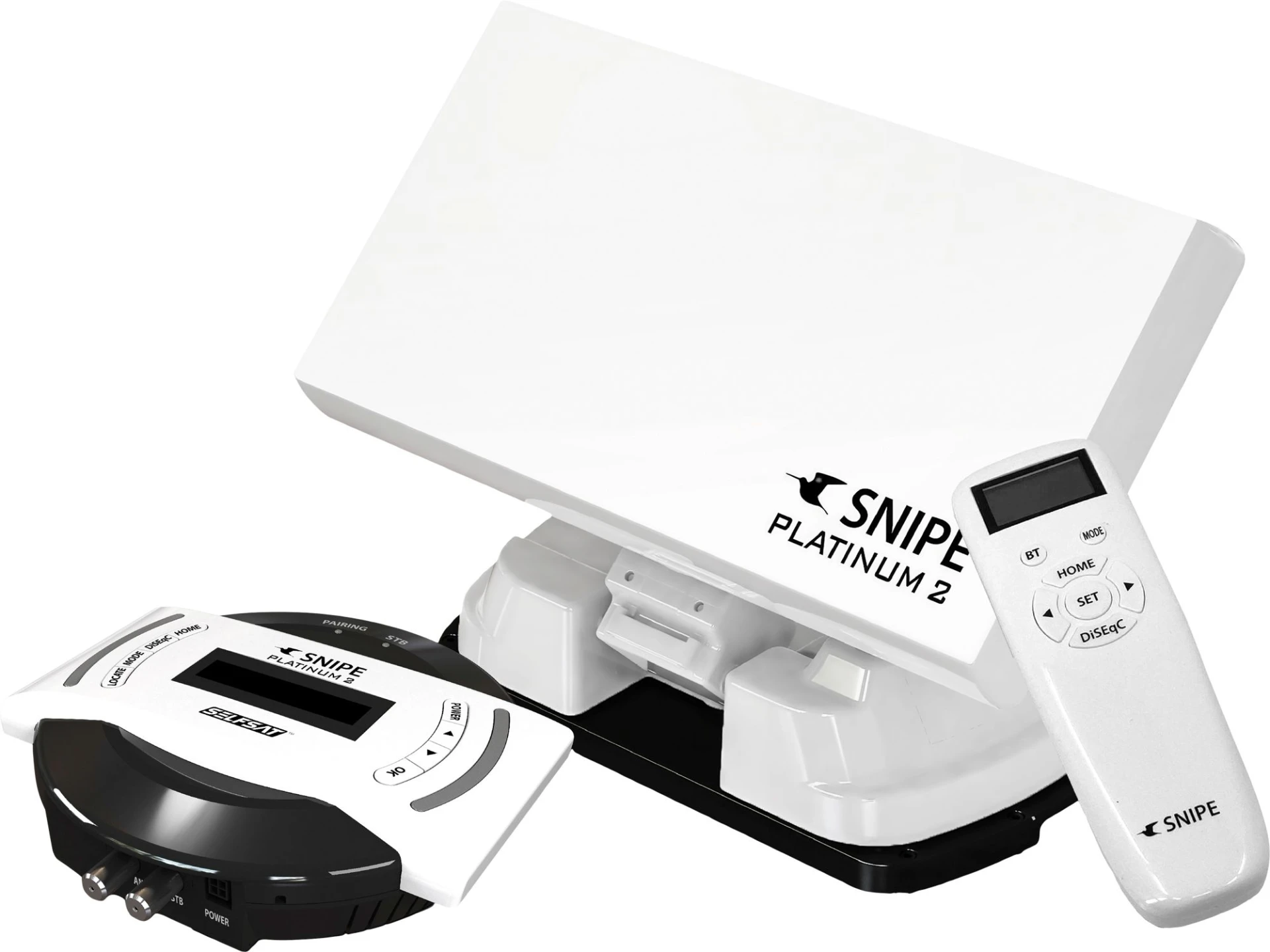Selfsat Vollautomatische Sat-Flachantenne SNIPE Platinum 2 mit GPS / Bluetooth / Single LNB
