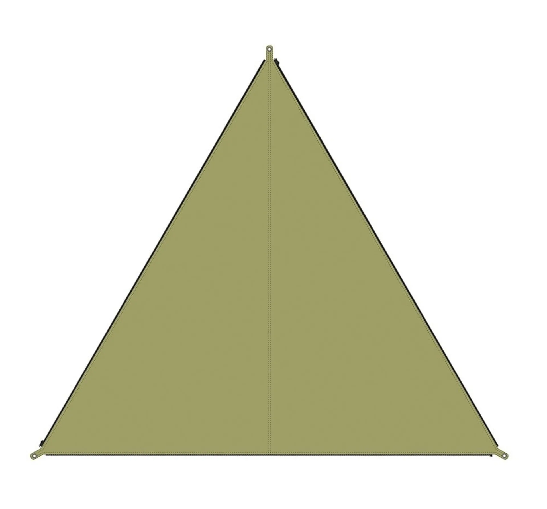 Voile d'ombrage Bent TC-Zip-Canvas Single en tissu mélangé coton, couleur mousse