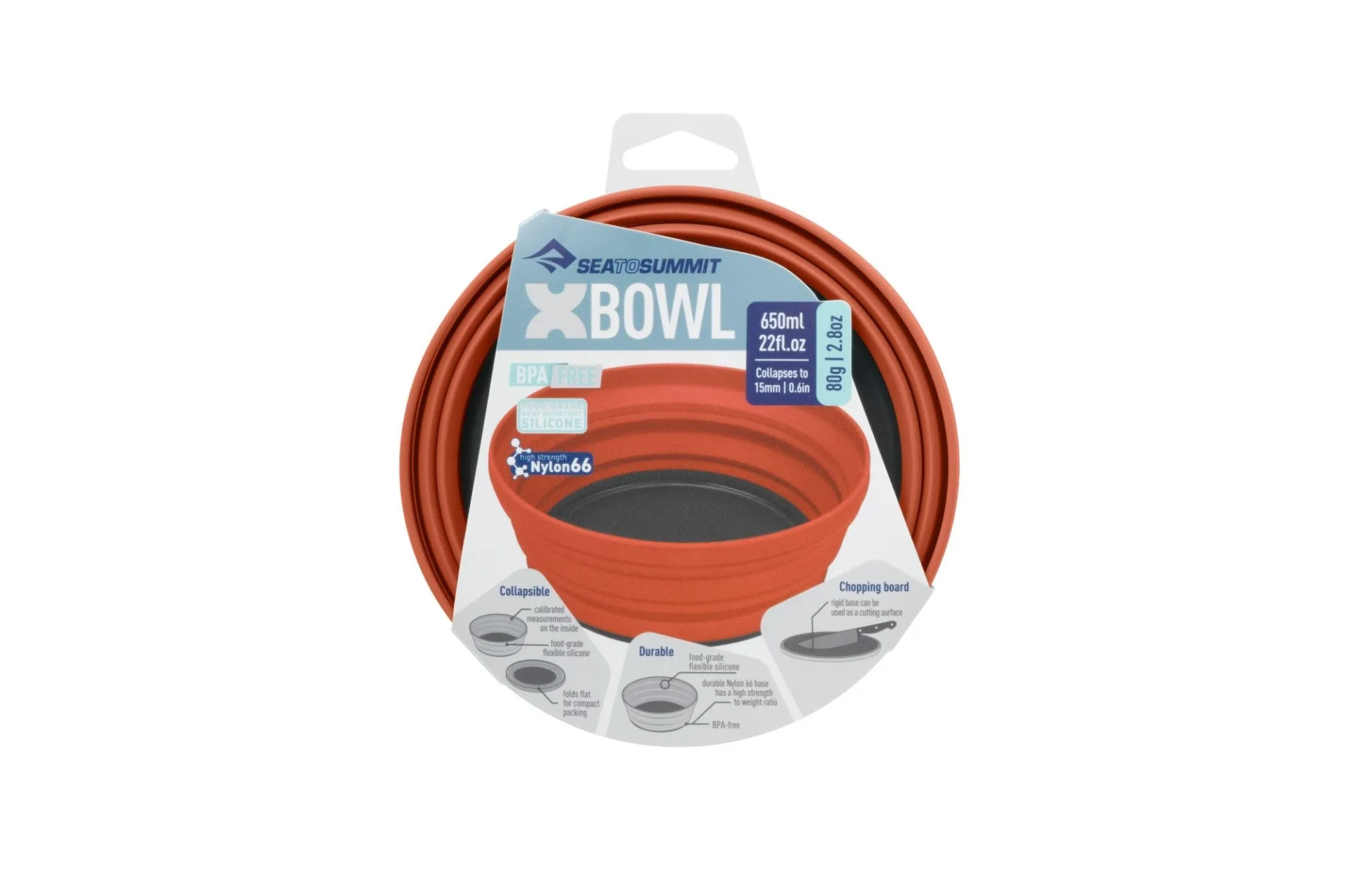 Sea to Summit X-Bowl Faltbare Schüssel 650 ml Rust