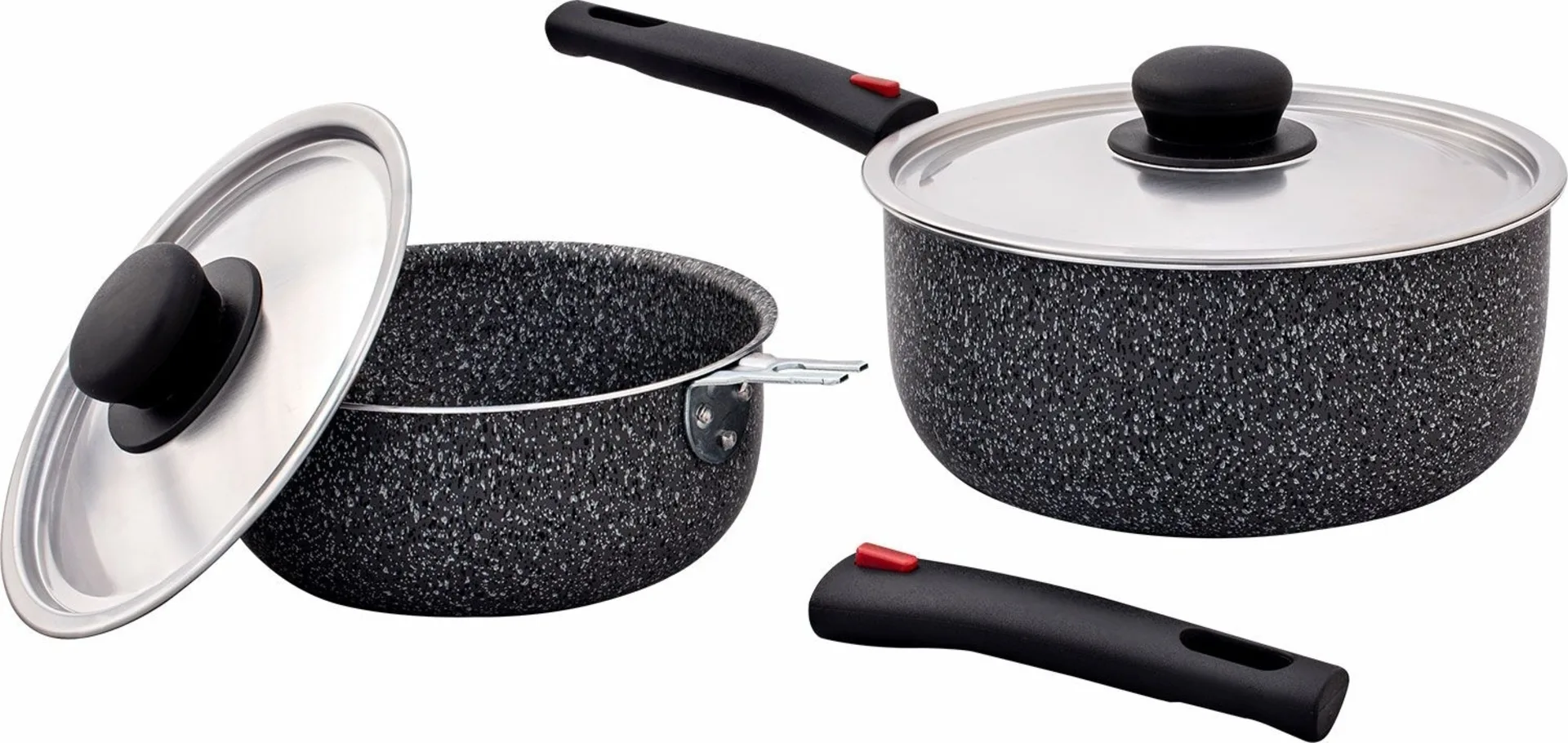 Berger Stone Rock Aluminium Casseroles set 6 pcs.