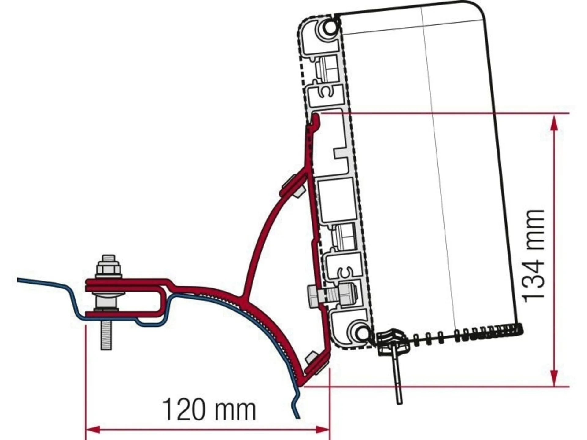 Adapter Kit Compass für VW Transporter/Multivan ab 2003 und Markisenadapter für VW T5/T6