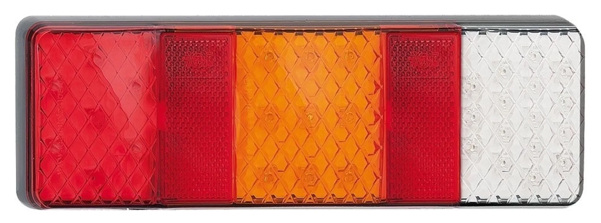 LED-Schlussleuchte 12/24V mit RFL 250x80x24mm, mit 2 Rückstrahler, IP67