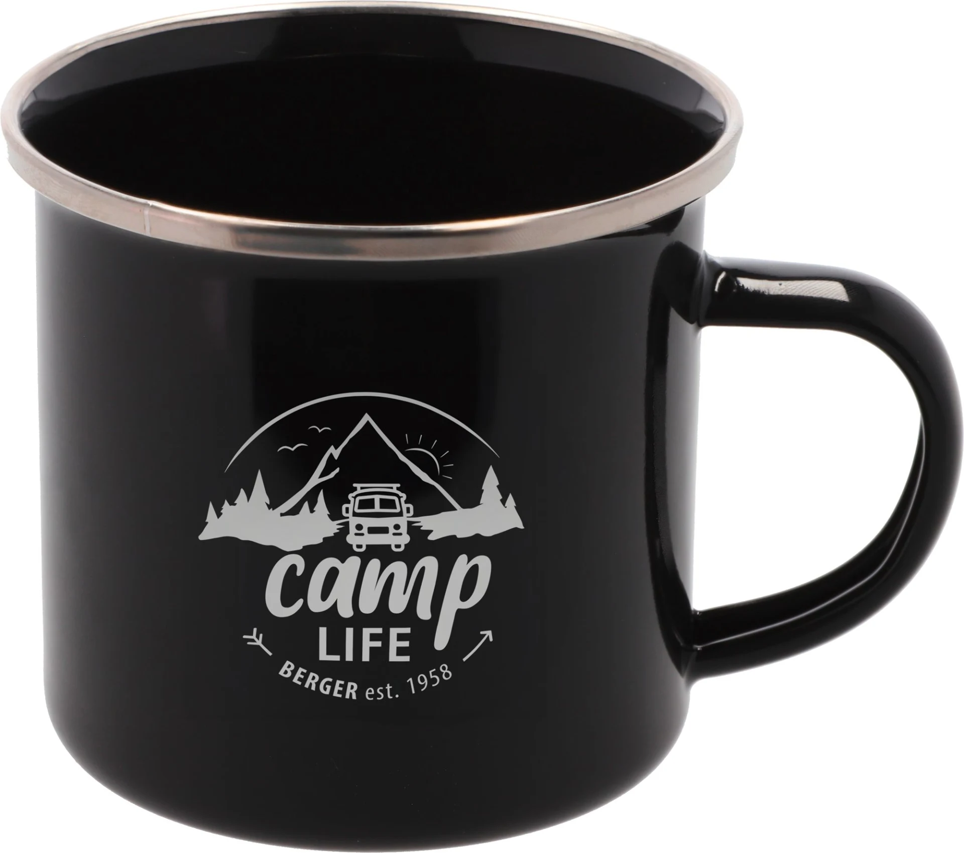Camplife Emaille Becher 350 ml schwarz