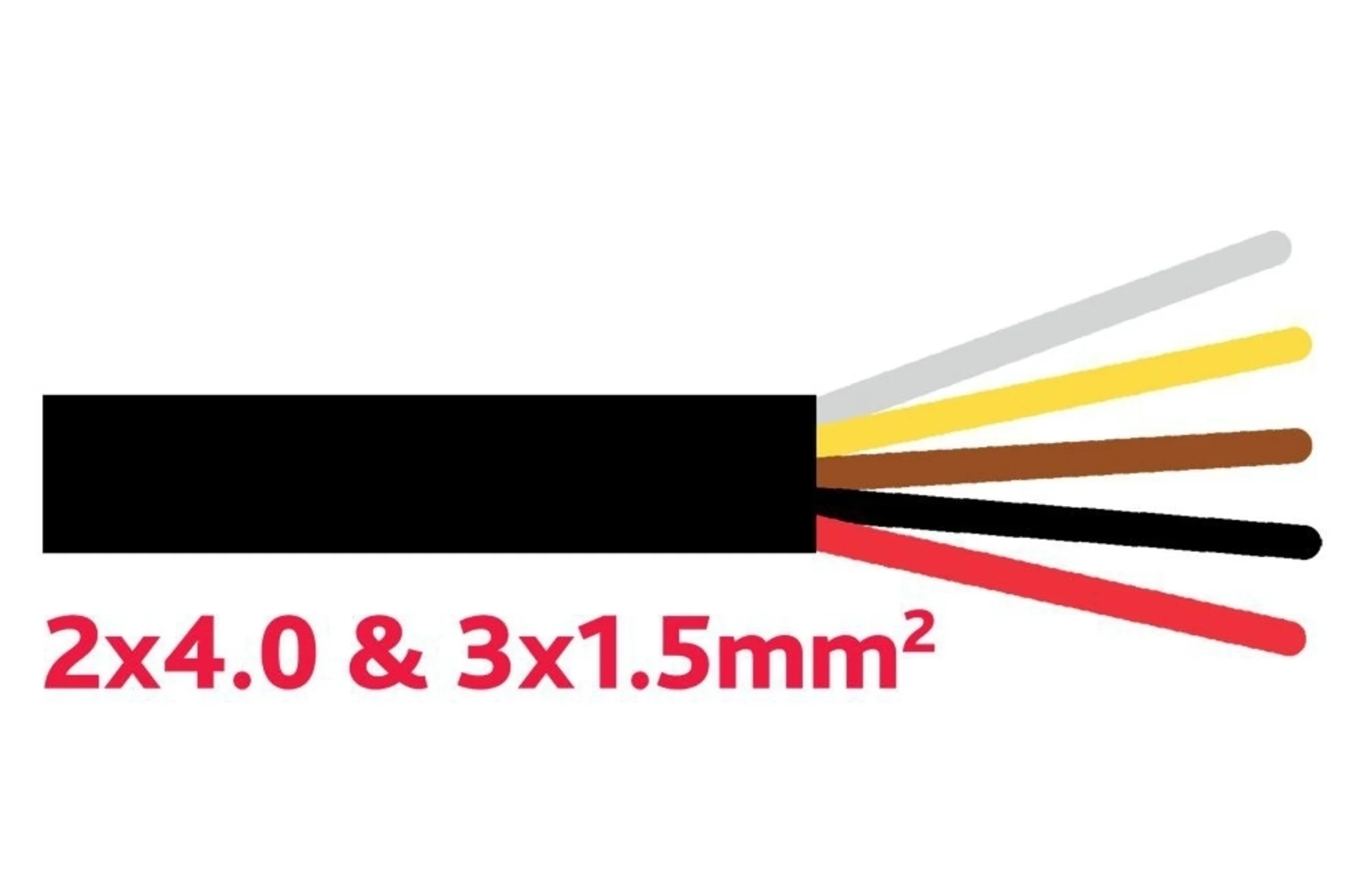 ABS-Kabel FLRY11Y 2x4.0/3x1.5mm2