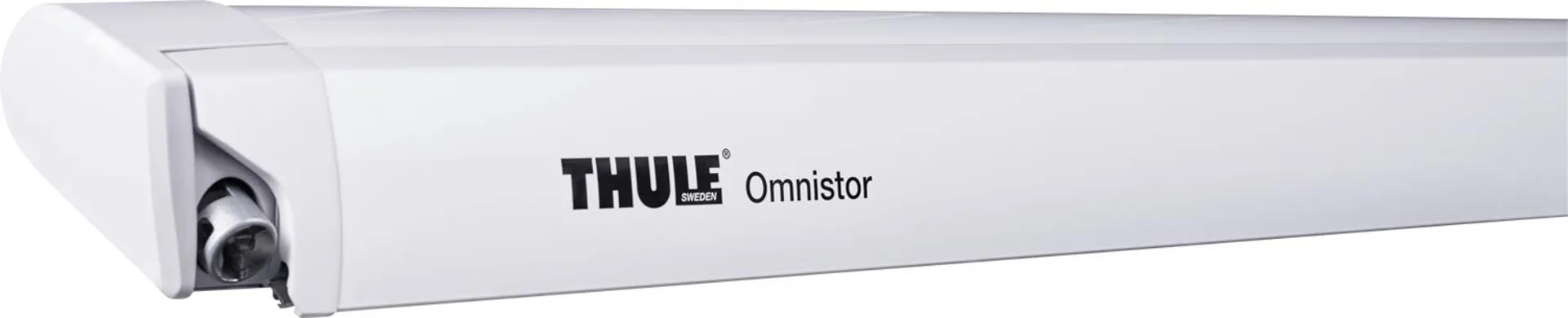 Thule Omnistor 6300 Dachmarkise Gehäusefarbe Weiß Tuchfarbe Mystic Grey 3,5 m