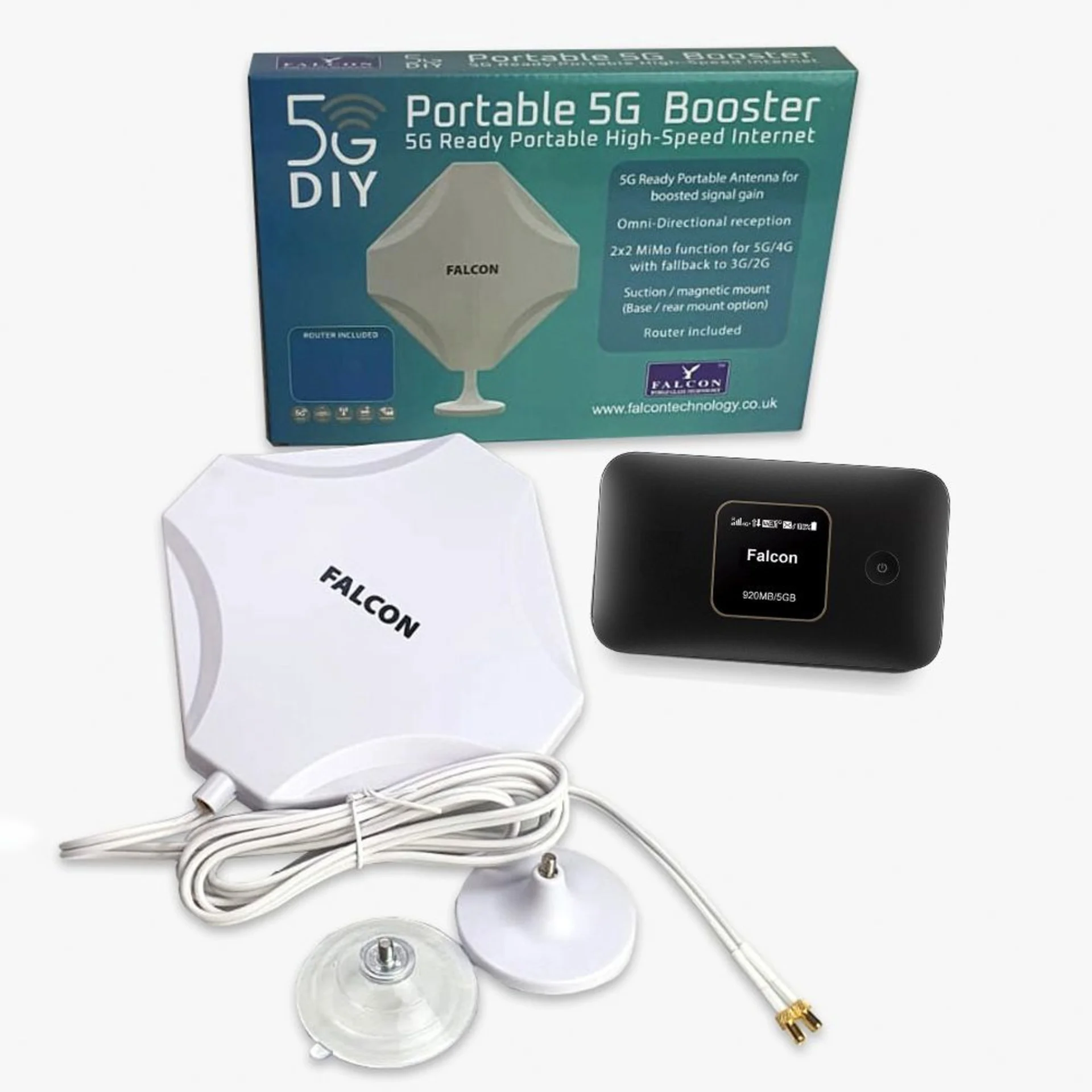 Falcon DIY 5G LTE tragbare Internet Fensterantenne mit mobilem 300 Mbit/s 4G Router