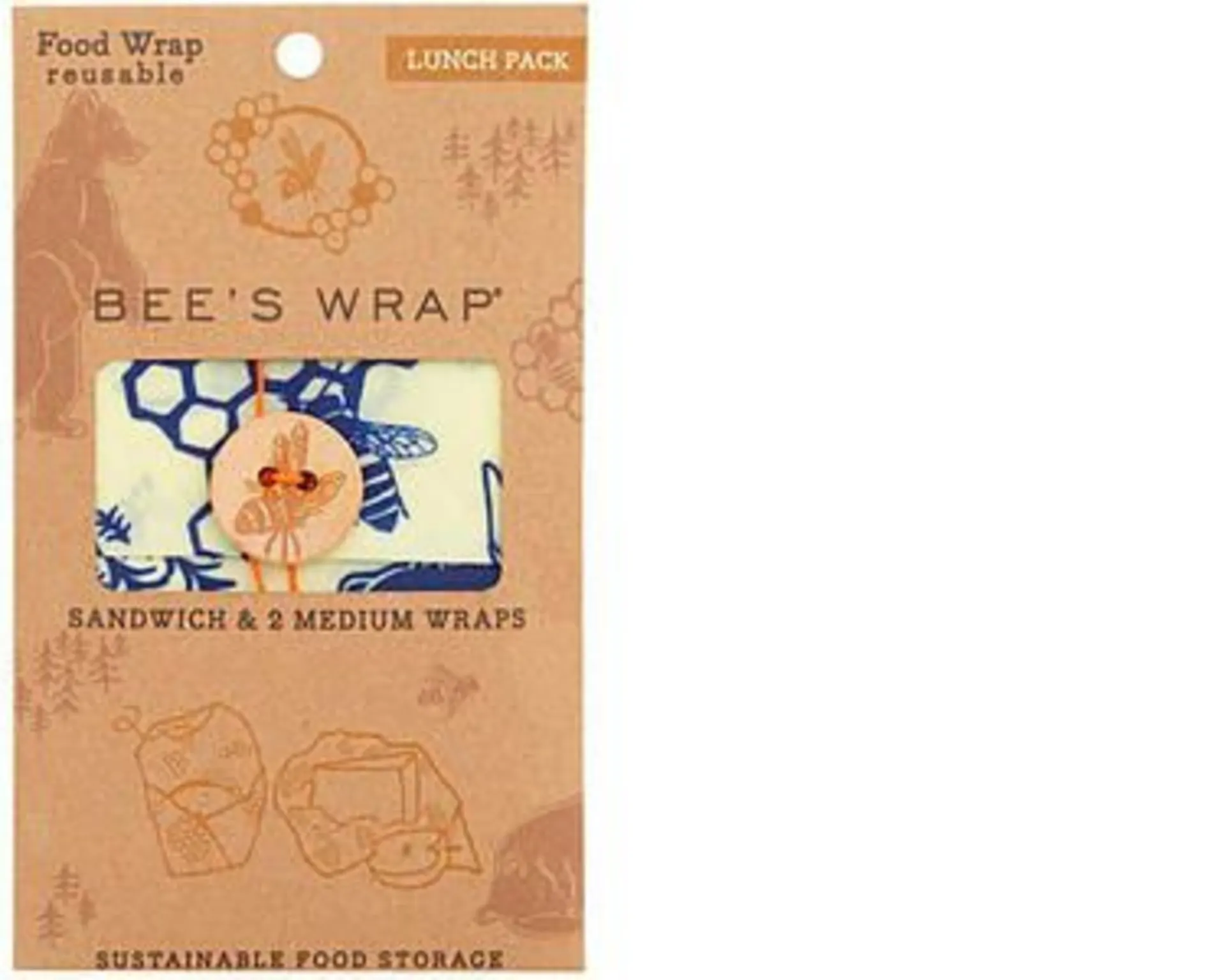 Bees Wrap Bienenwachstuch Lunchpack Bees and Bears