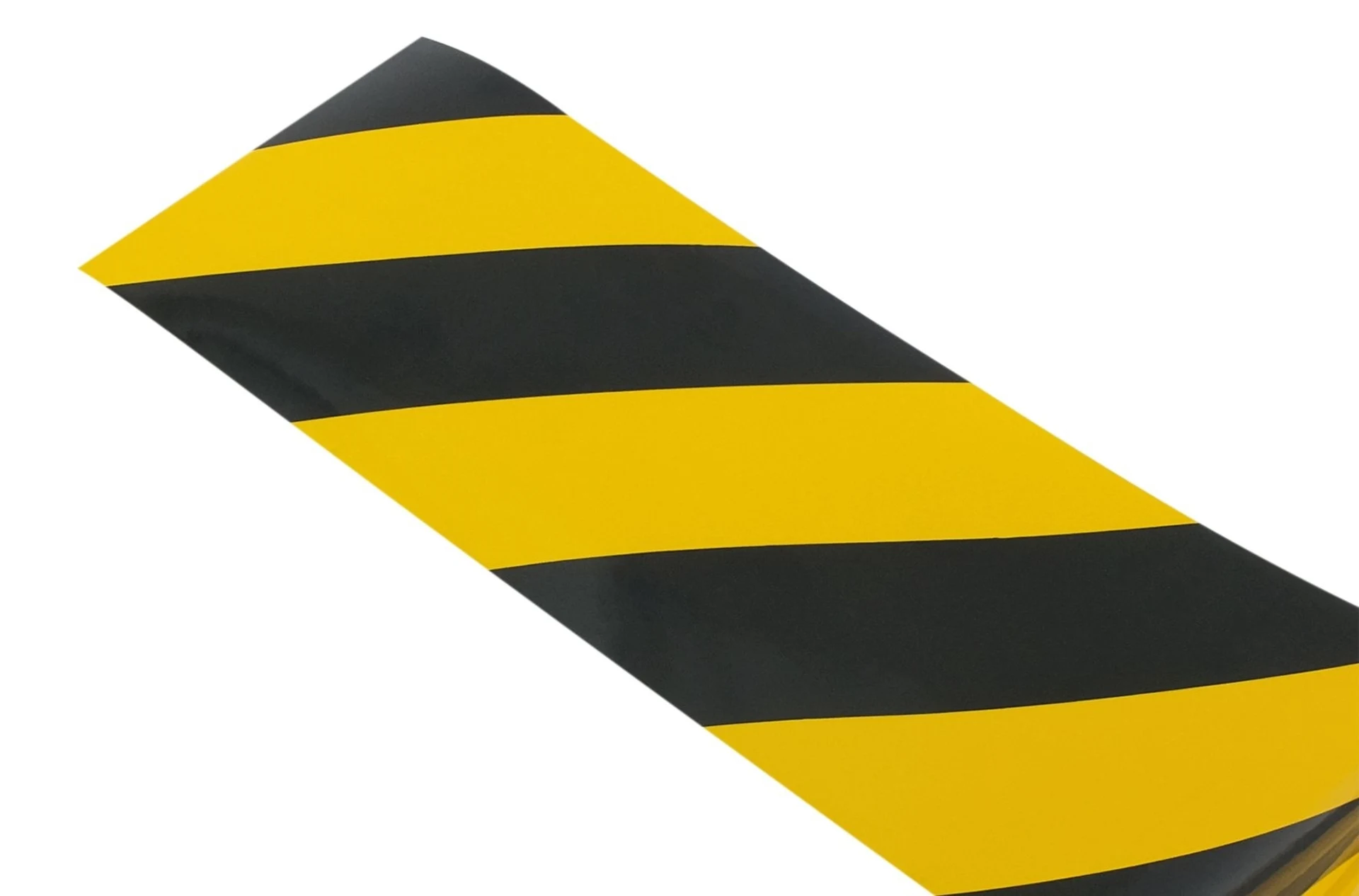 Ruban adhésif réfléchissant gauche jaune/noir 100 mm