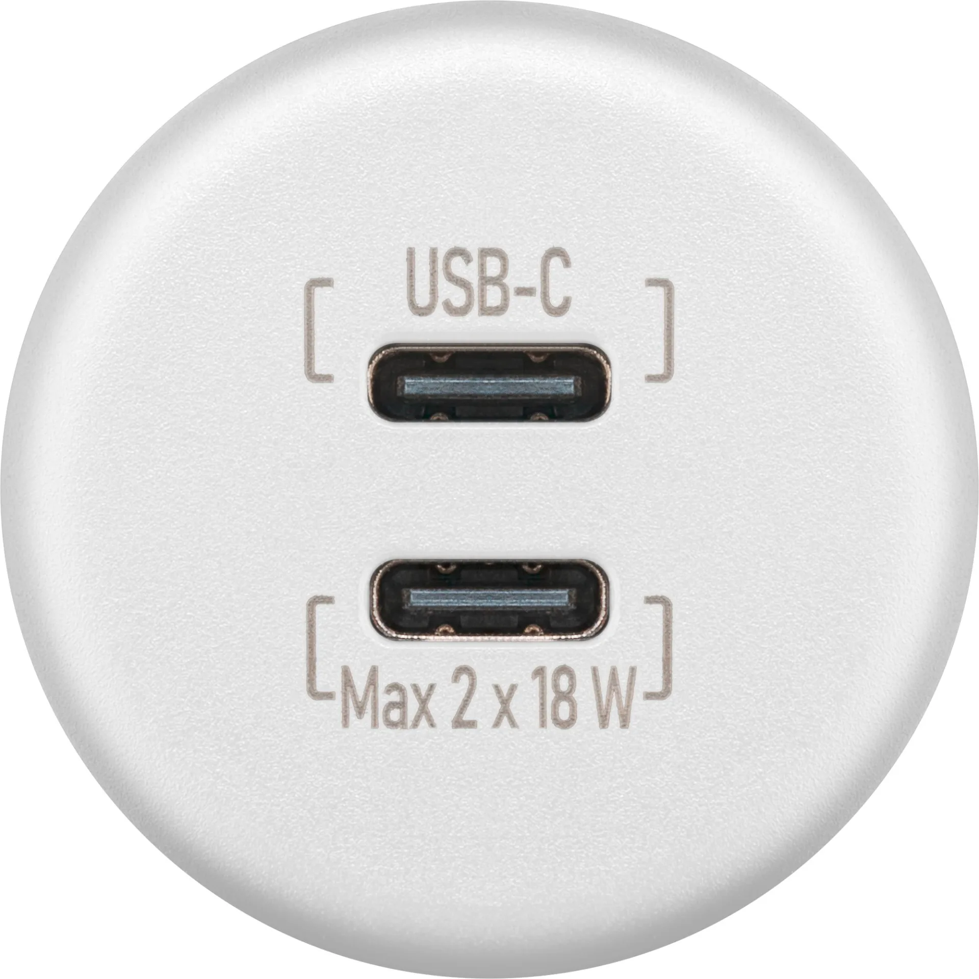 Wentronic Dualer Einbaucharger USB-C weiß max. 18 W