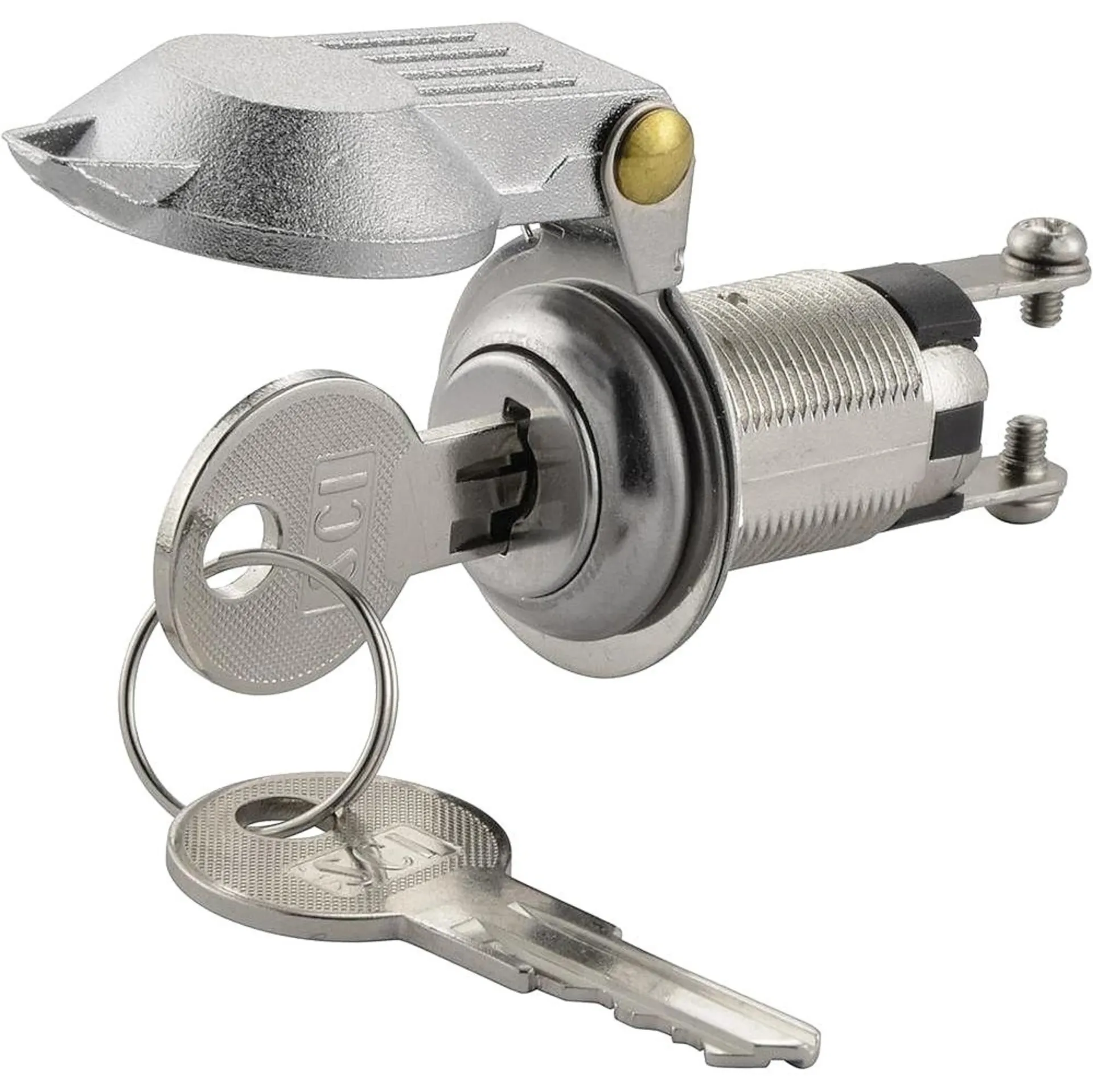 Schlüsselschalter ein-aus 0 - 1 / Einbau ø 19.2 mm / mit Klappdeckel