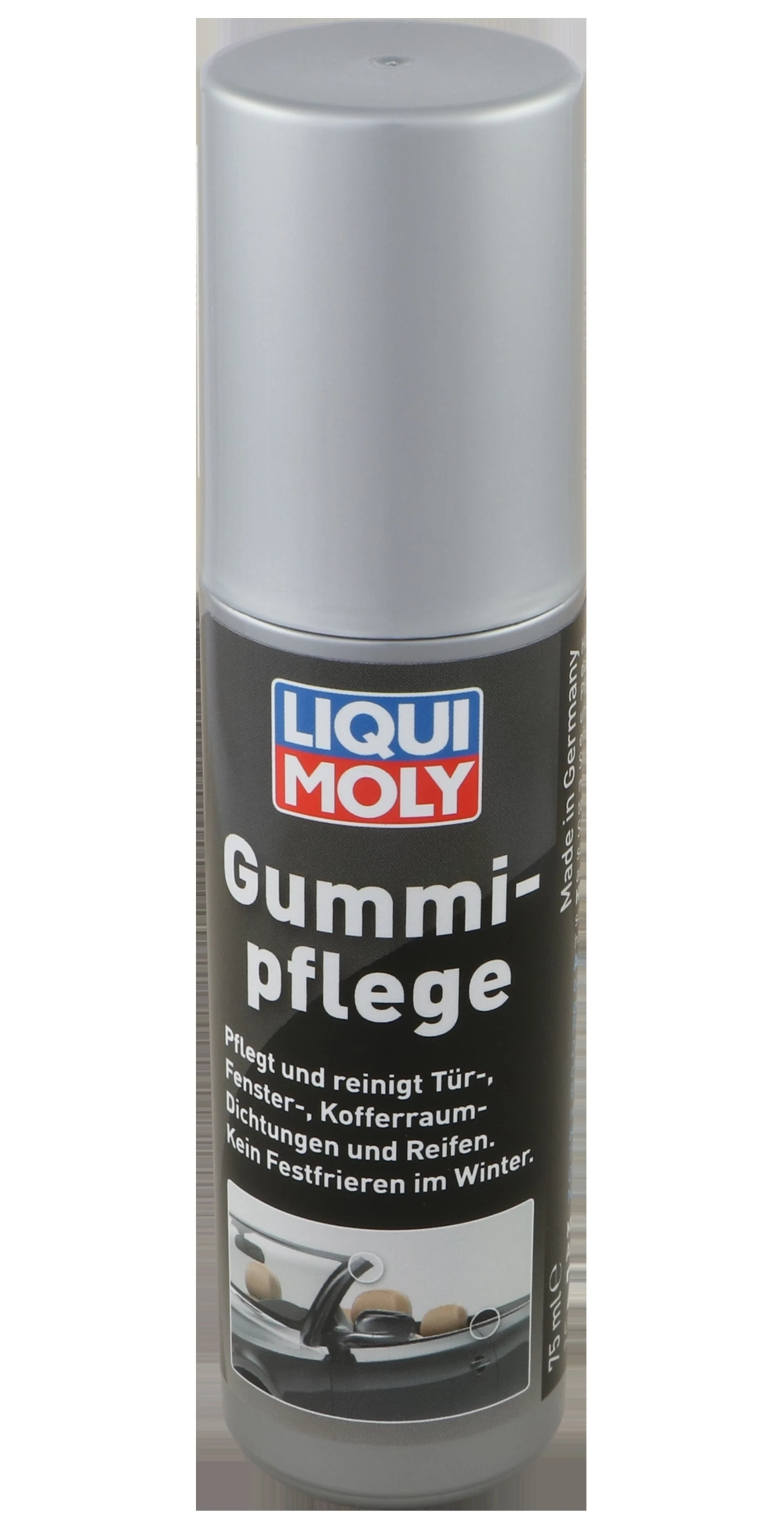 LIQUI MOLY Gummipflege-Stift 75 ml Speziell zur Pflege, zum Schutz und Aufbereitung von Gummiteilen wie Reifenflanken, Türgummi, Matten usw. im Kfz-Bereich.