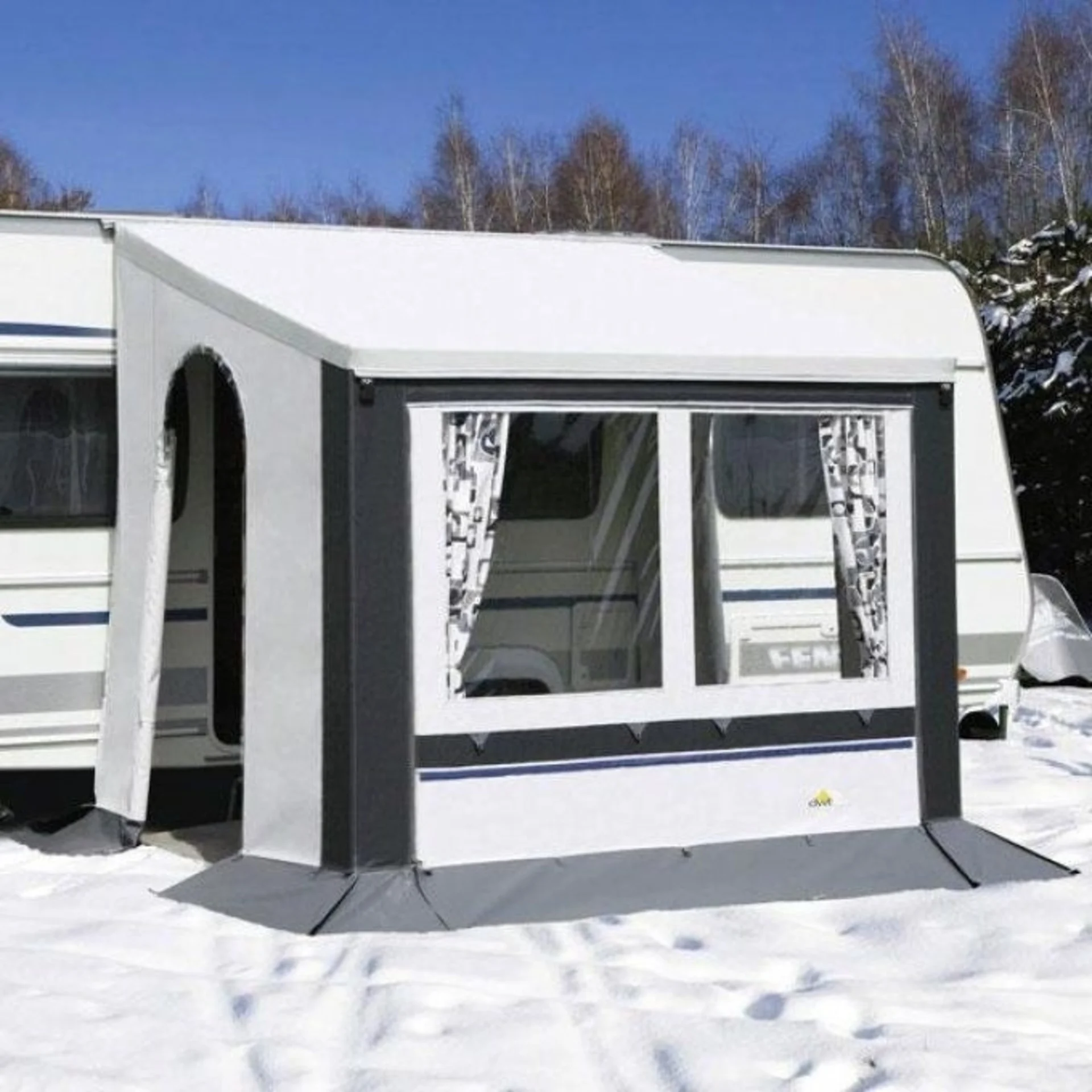 DWT Cortina II Auvent toutes saisons Gris 200 x 150 cm