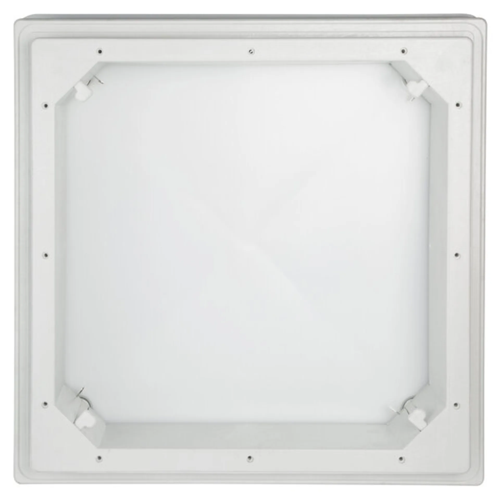 Dachhaube 50 x 50 cm - Mit abnehmbarer Milchglashaube