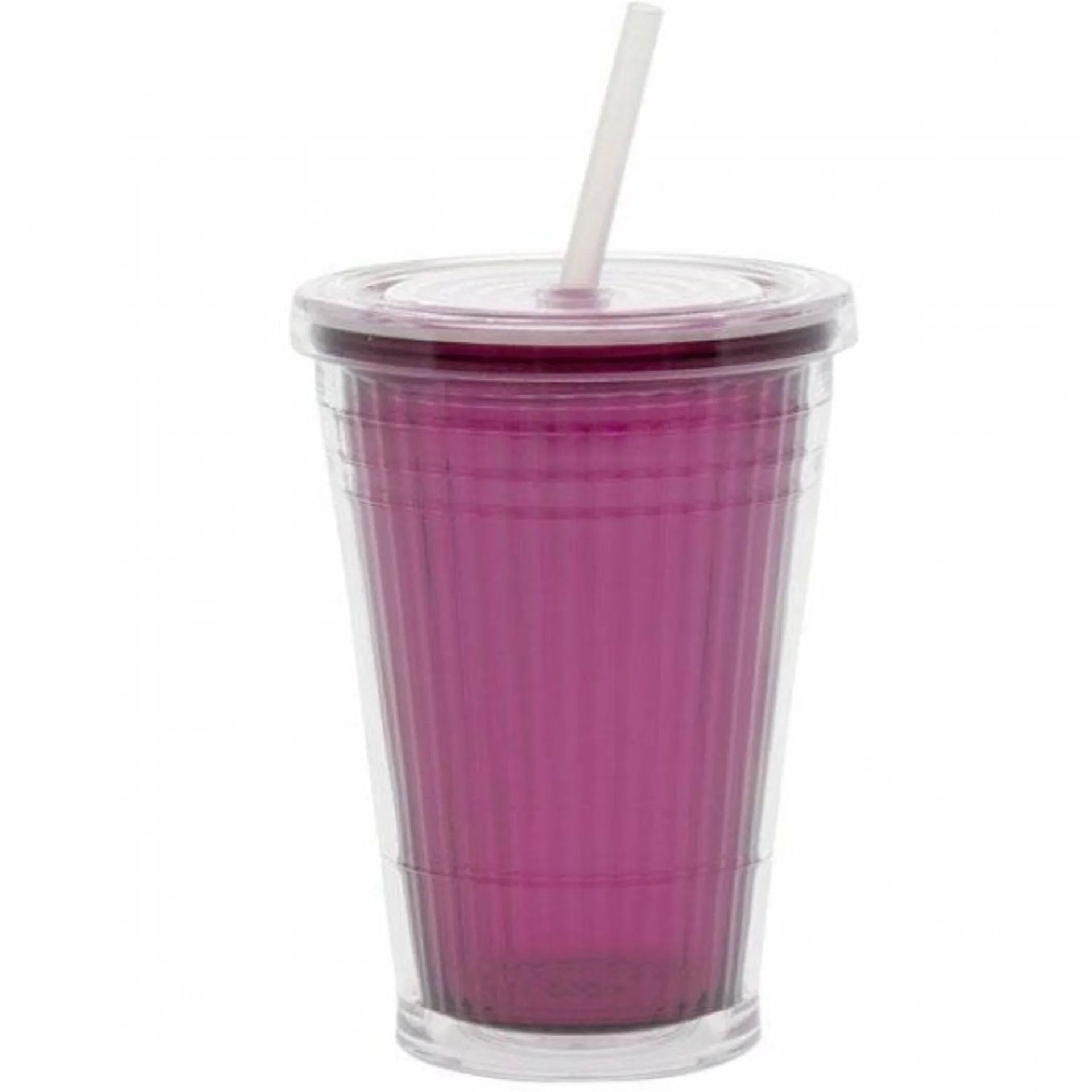 Gobelet isotherme avec paille 450 ml