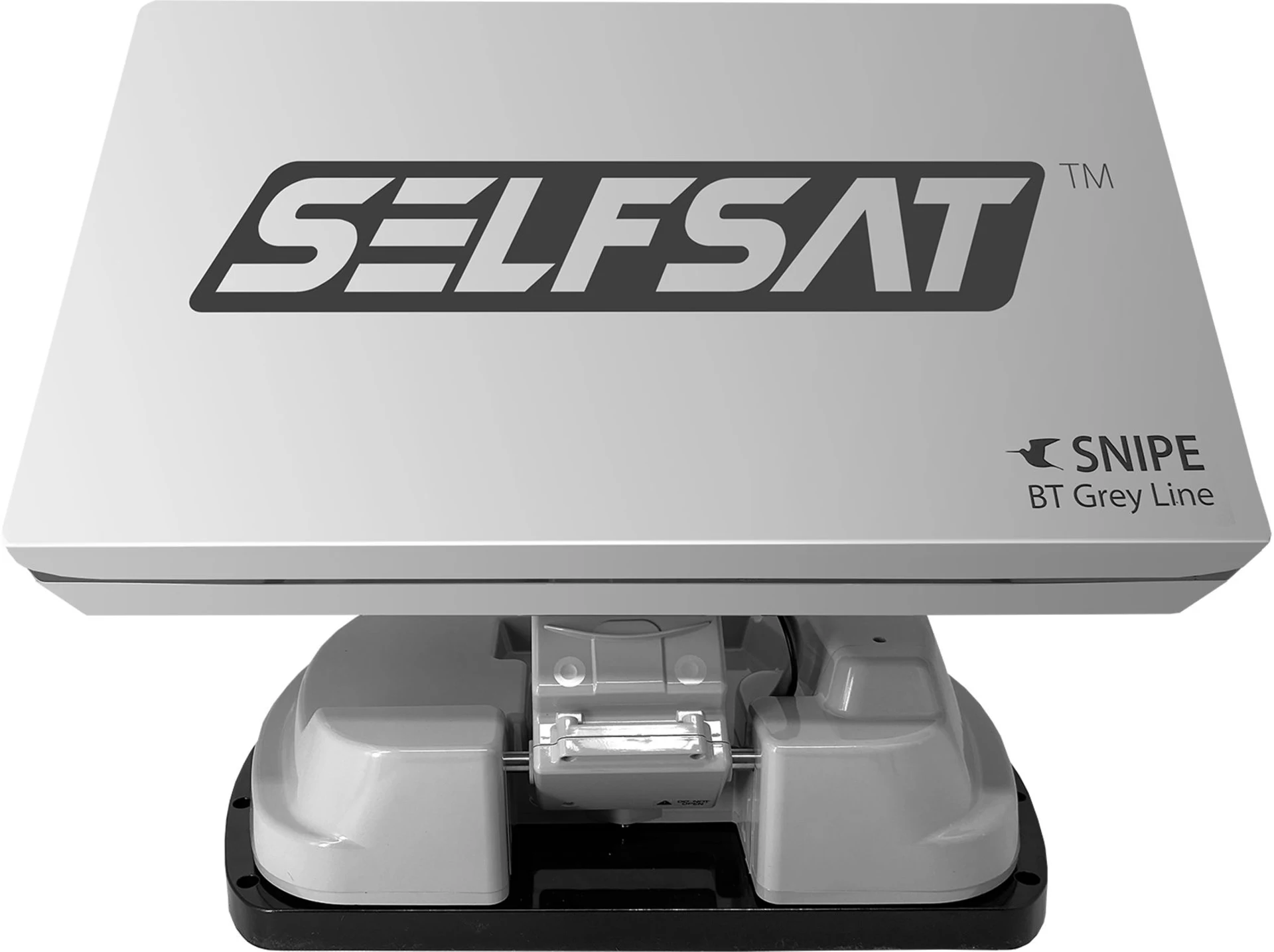 Selfsat Snipe BT Grey Line vollautomatische Camping SAT Antenne mit Bluetooth Twin LNB