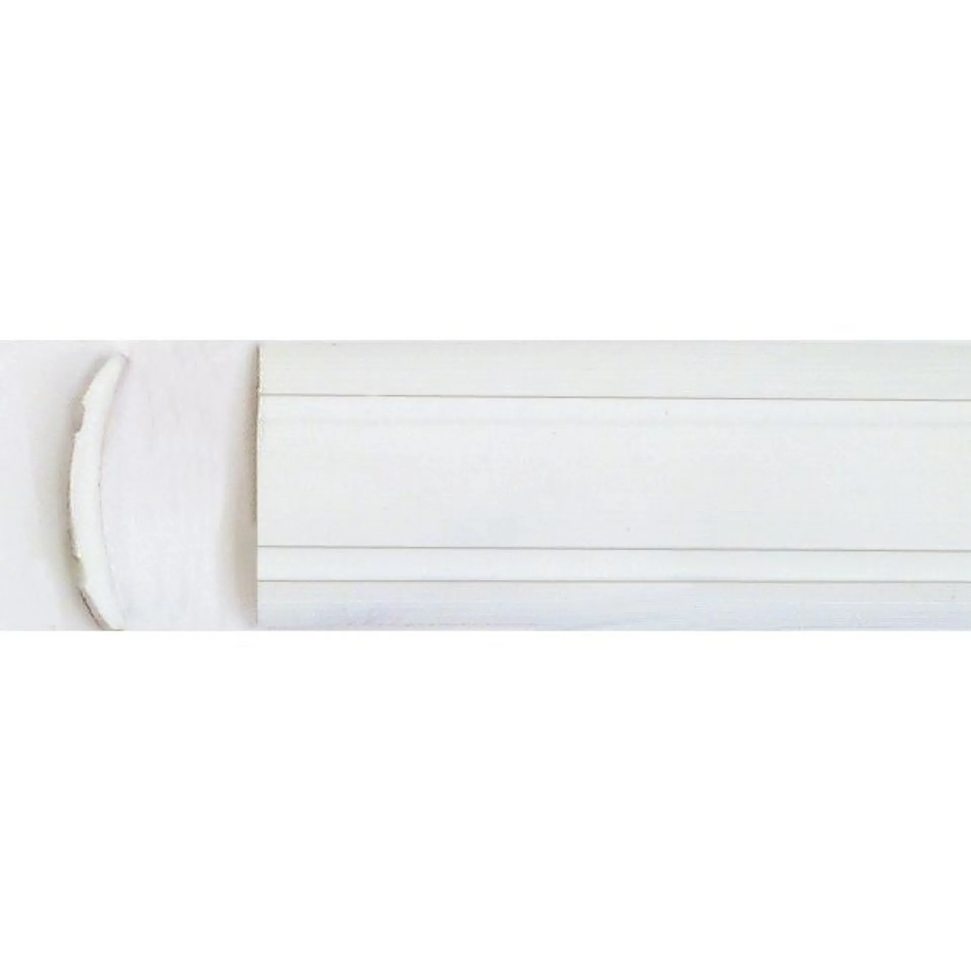 Remplissage de plinthes uni 12 mm blanc, par ex. Knaus 89