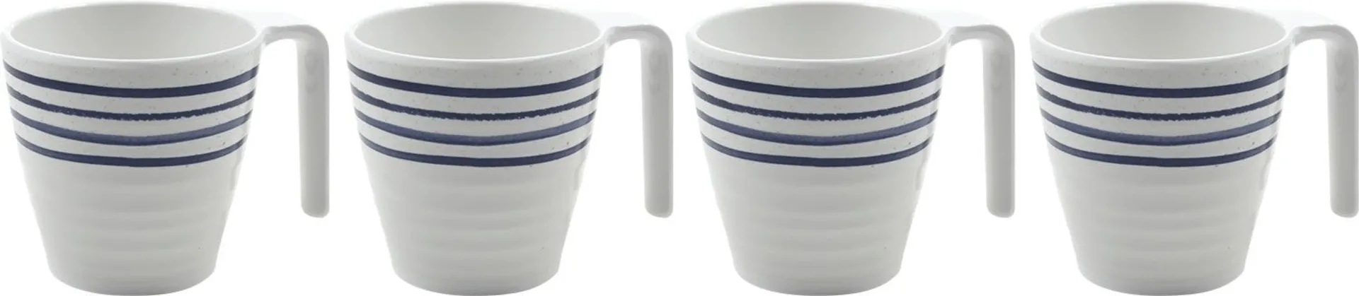 Flamefield Azure Melamin Tassen 4-tlg.