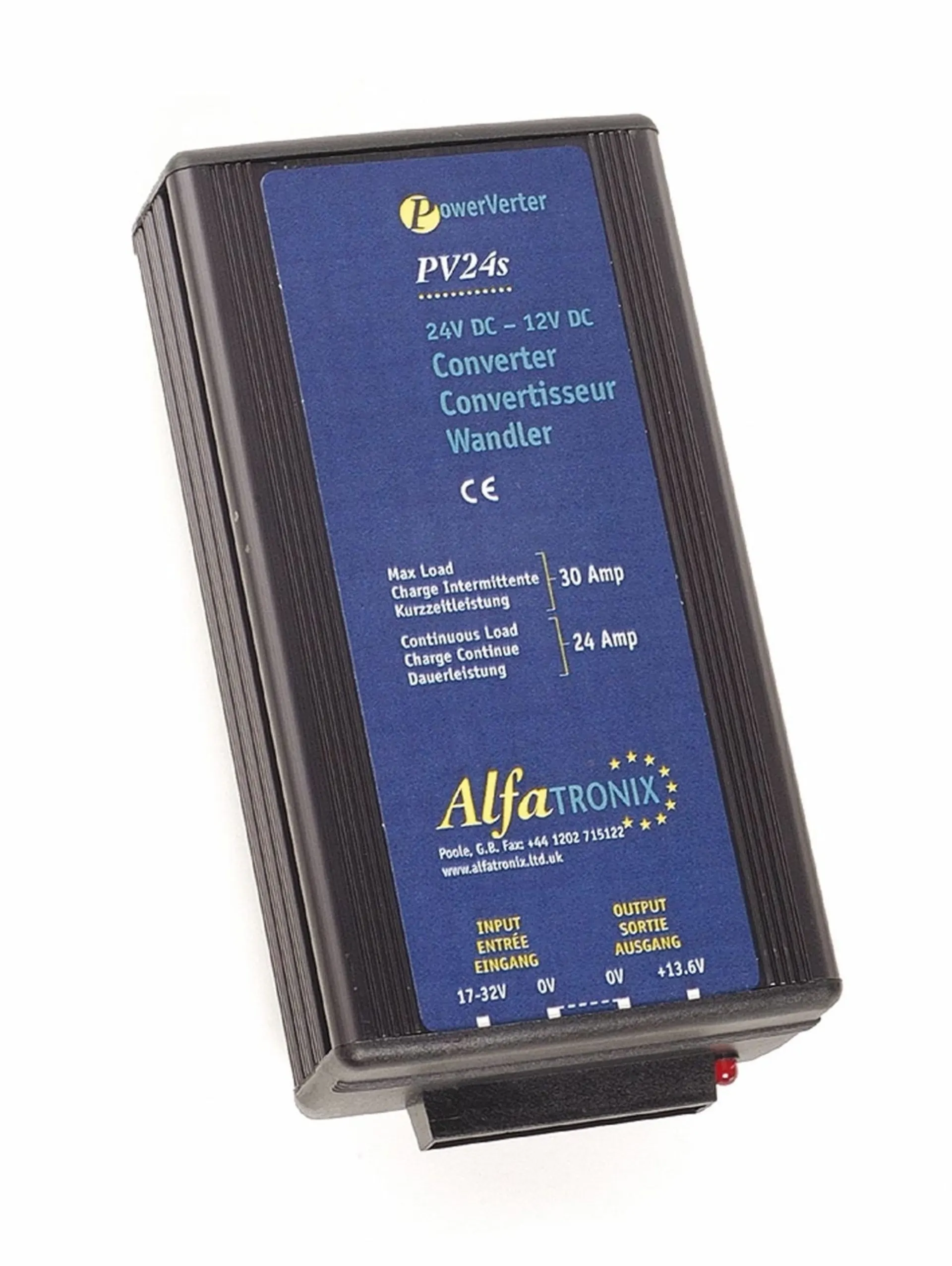 Alfatronix Spannungswandler 24V->12V 24A