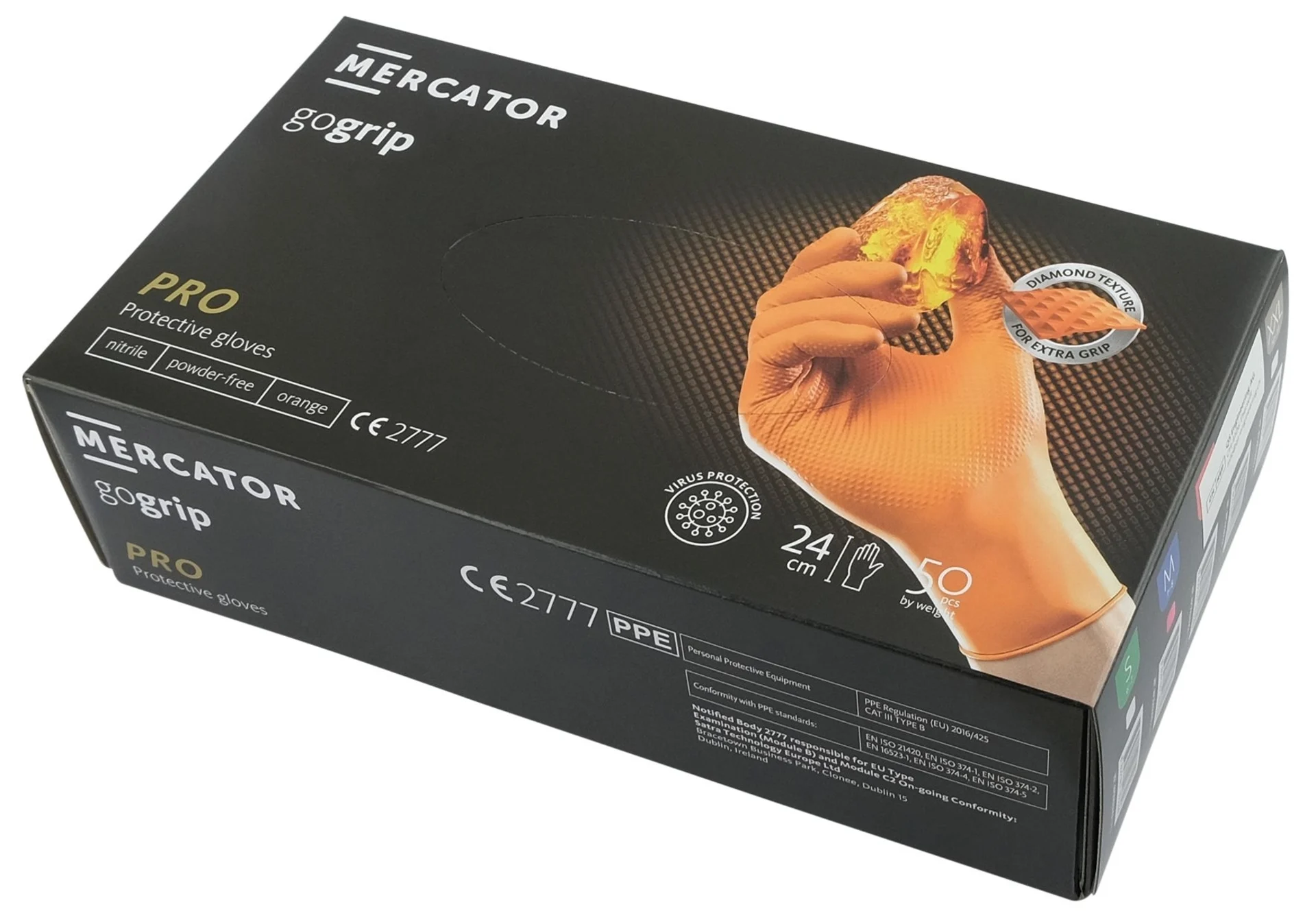 Mercator Gogrip Handschuhe orange Grösse M genoppt