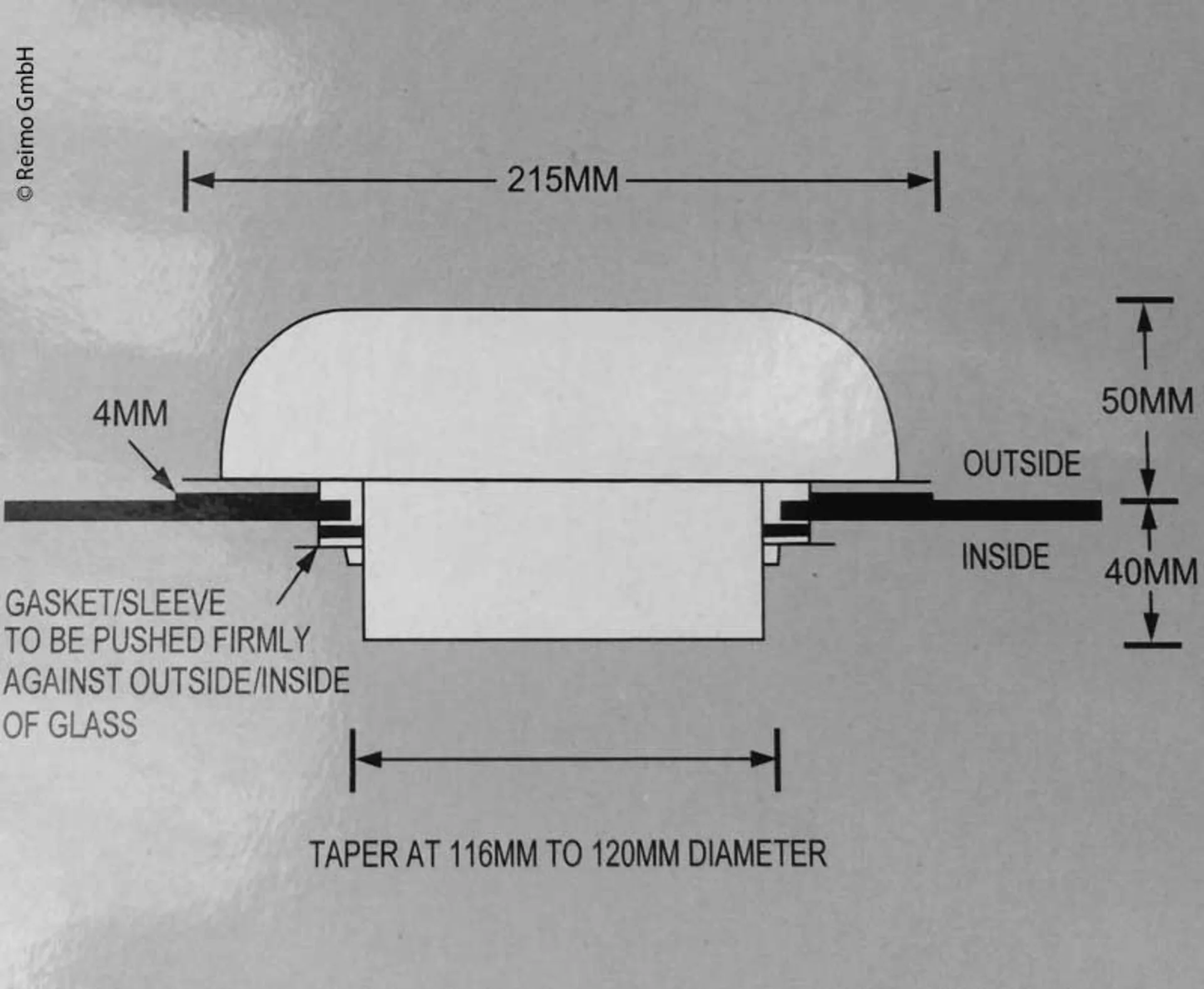 Carbest Solarventilator mit Schalter - Ø 215 mm