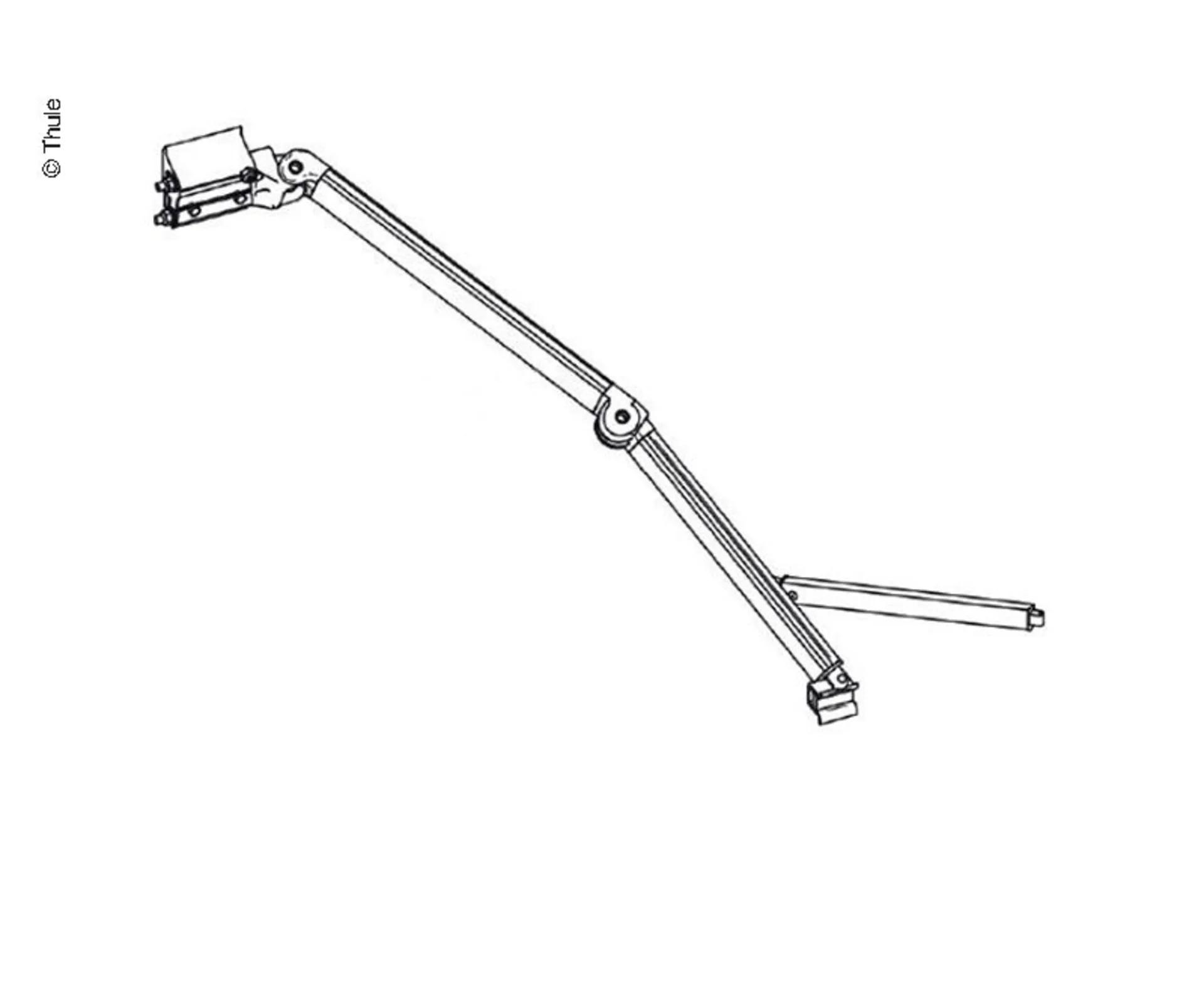 Bras articulé gauche Thule pour store Omnistor 8000 3,5 mètres - Numéro de pièce Thule 1500602057
