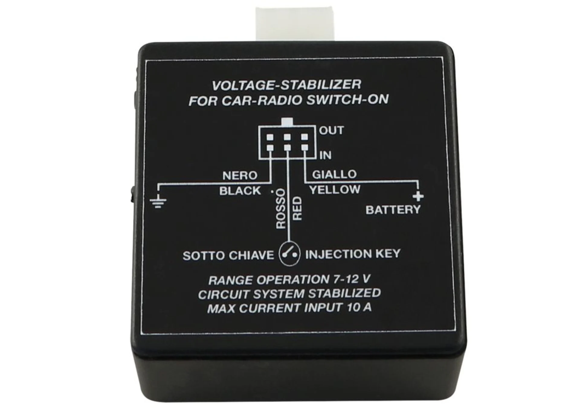 Spannungsstabilisator 12V für Autoradio mit Iso-Stecker
