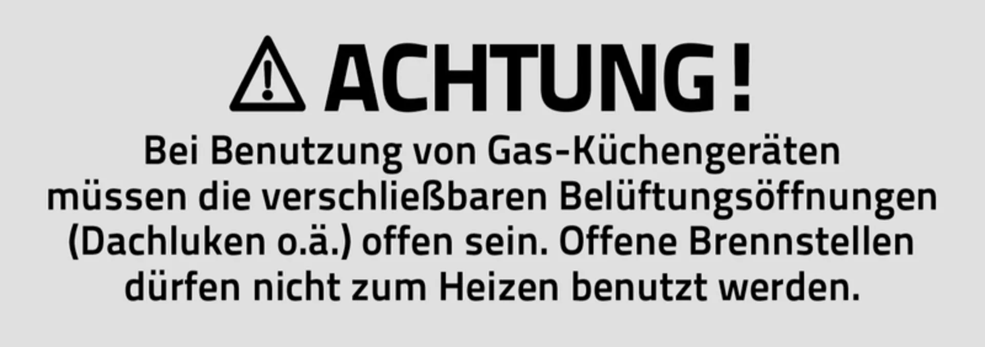 Aufkleber - Für Gas-Küchengeräte