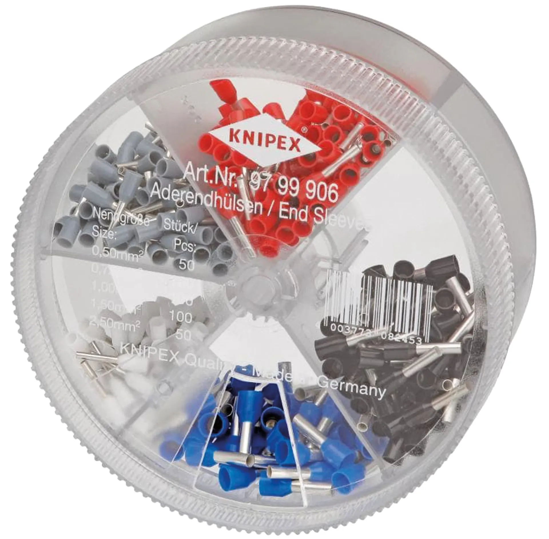 Knipex Sortimentbox Ader-Endhülsen isoliert 0.5 bis 2.5 mm2