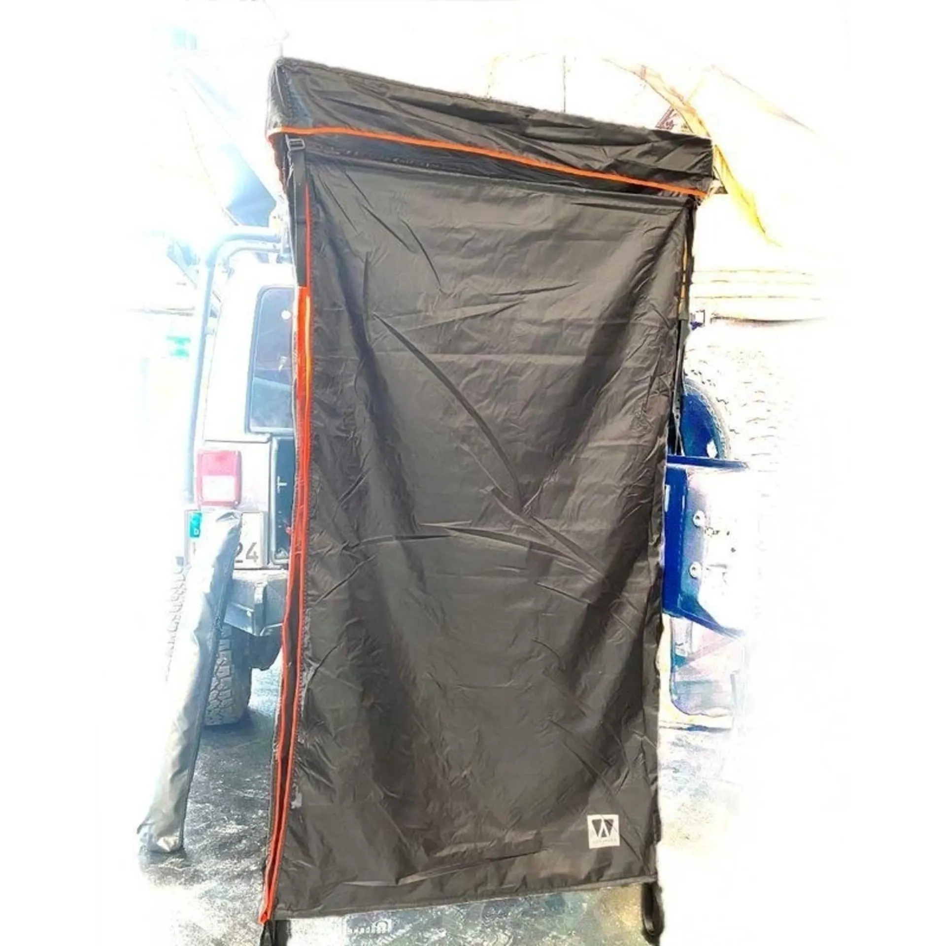 Vickywood Duschzelt mit Regenhaube 100 cm schwarz