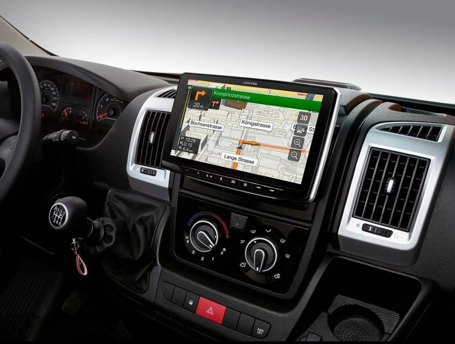 Alpine 9inch Navigation Paket Ducato 7 (Citroen Jumper, Peugeot Boxer) inkl. Installations-Kit und Lfb.-Interface