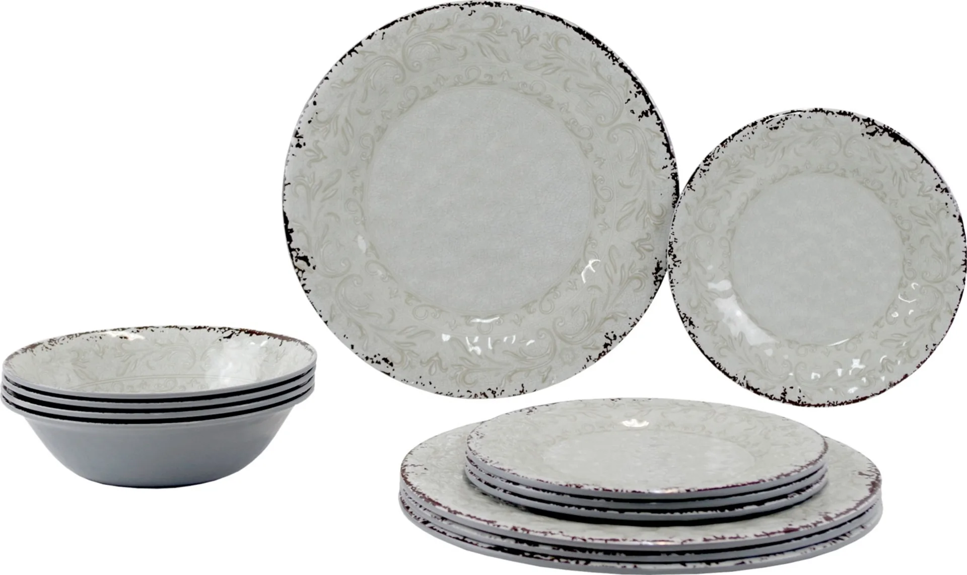 Gimex Stone Line Geschirr-Set 12-tlg. sand für 4 Personen