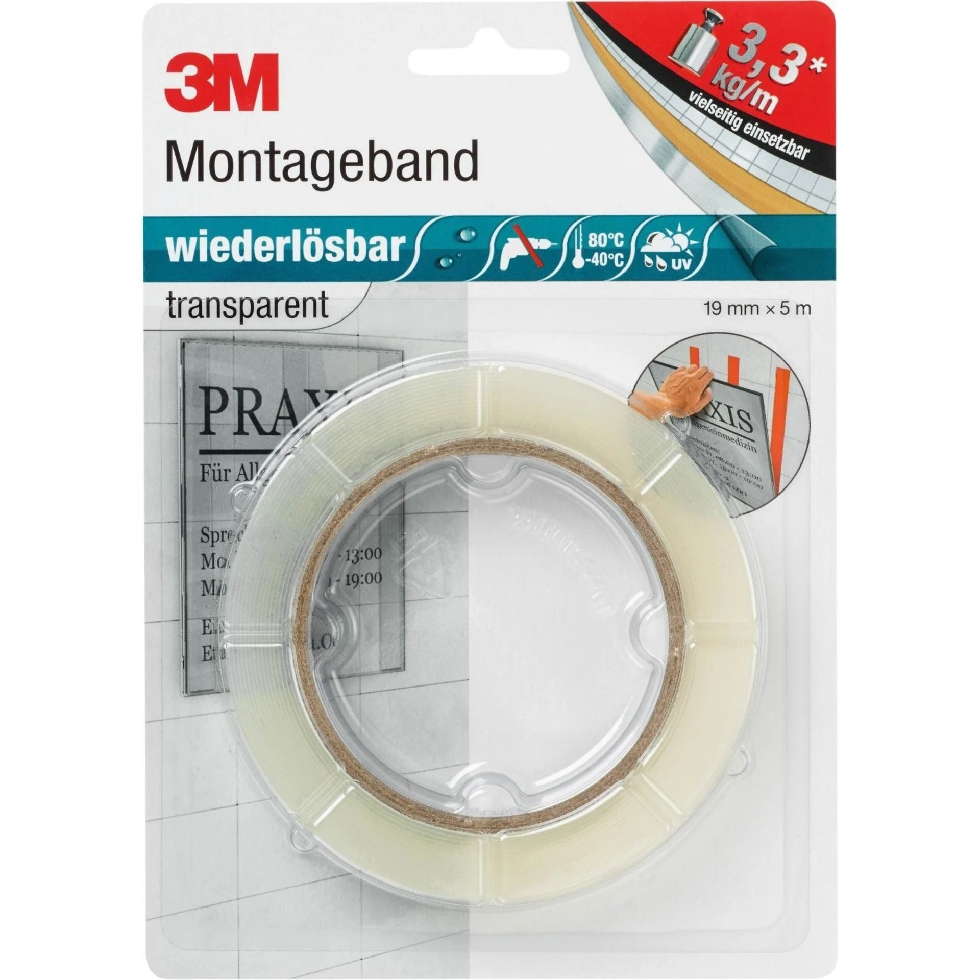 Doppelseitiges Montage-Klebeband transparent