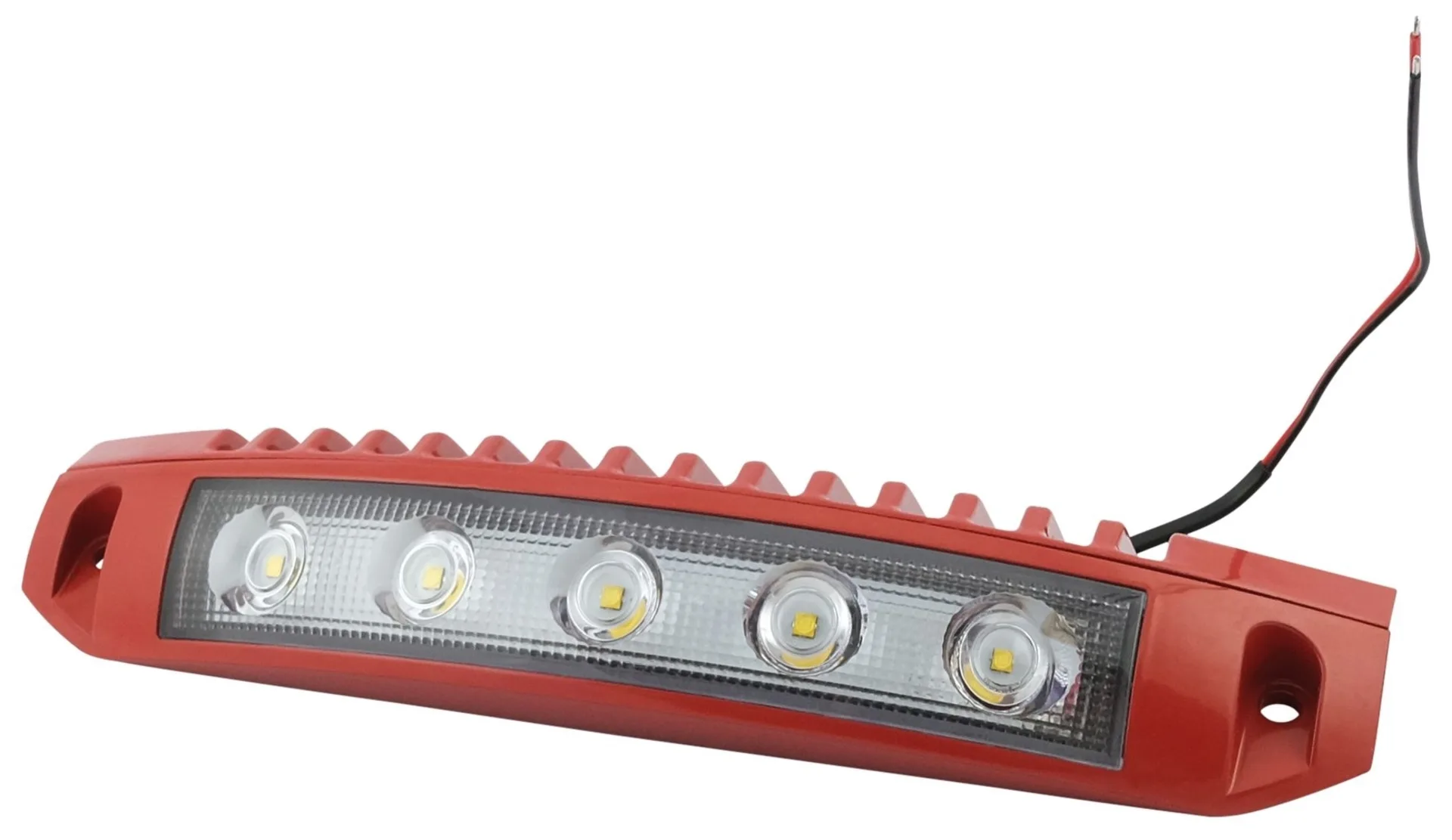 Luminaire extérieur LED Scenelite SI7 12/24 V rouge 230 x 63 x 36 mm, IP67, 1 560 lm, boîtier rouge RAL3000 Luminaire extérieur LED Scenelite SI7 12/24 V rouge 230 x 63 x 36 mm, IP67, 1 560 lm, boîtier rouge RAL3000