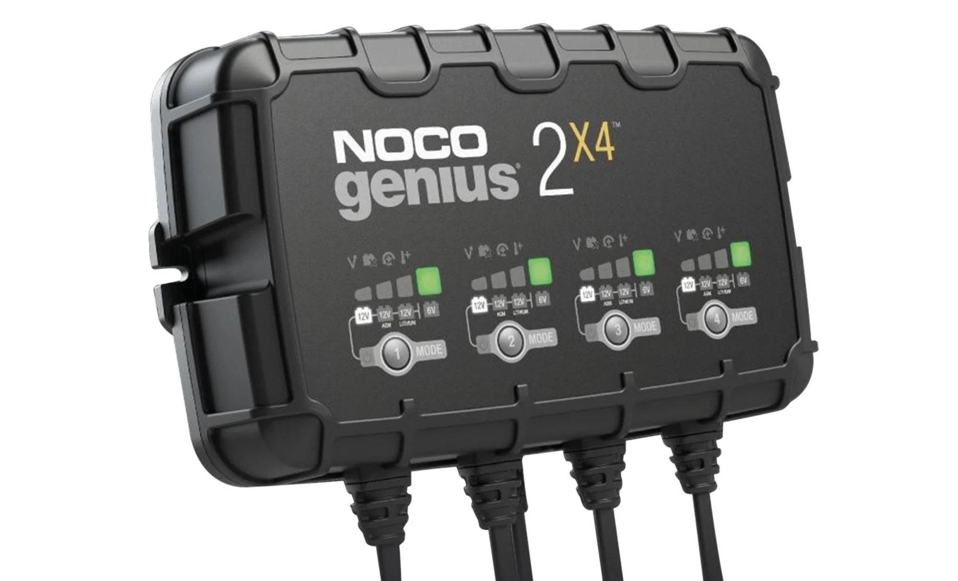 NOCO - Chargeur de batterie 4 x 2 A / 6-12 V 145 x 239 x 58 mm, convient aussi aux batteries au lithium