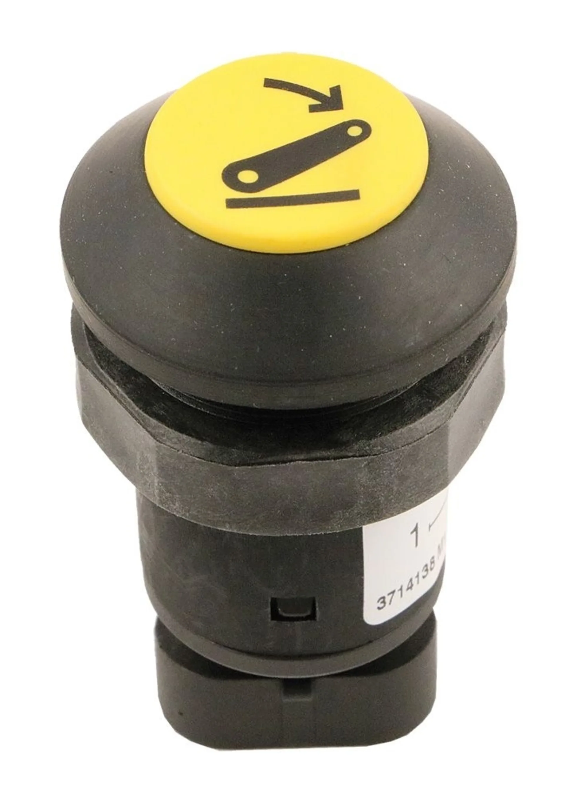 Bouton-poussoir Pneutron DTW "abaisser la barre de coupe jaune" Bouton-poussoir Pneutron DTW "abaisser la barre de coupe jaune"