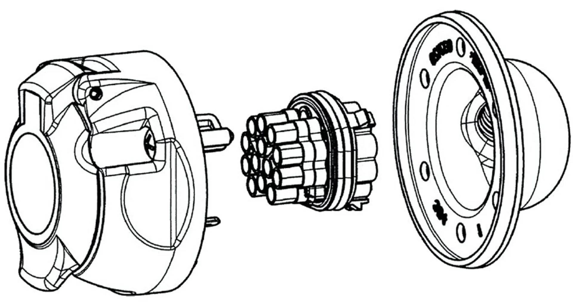 Steckdose 13-pol. 12V * wasserdicht *