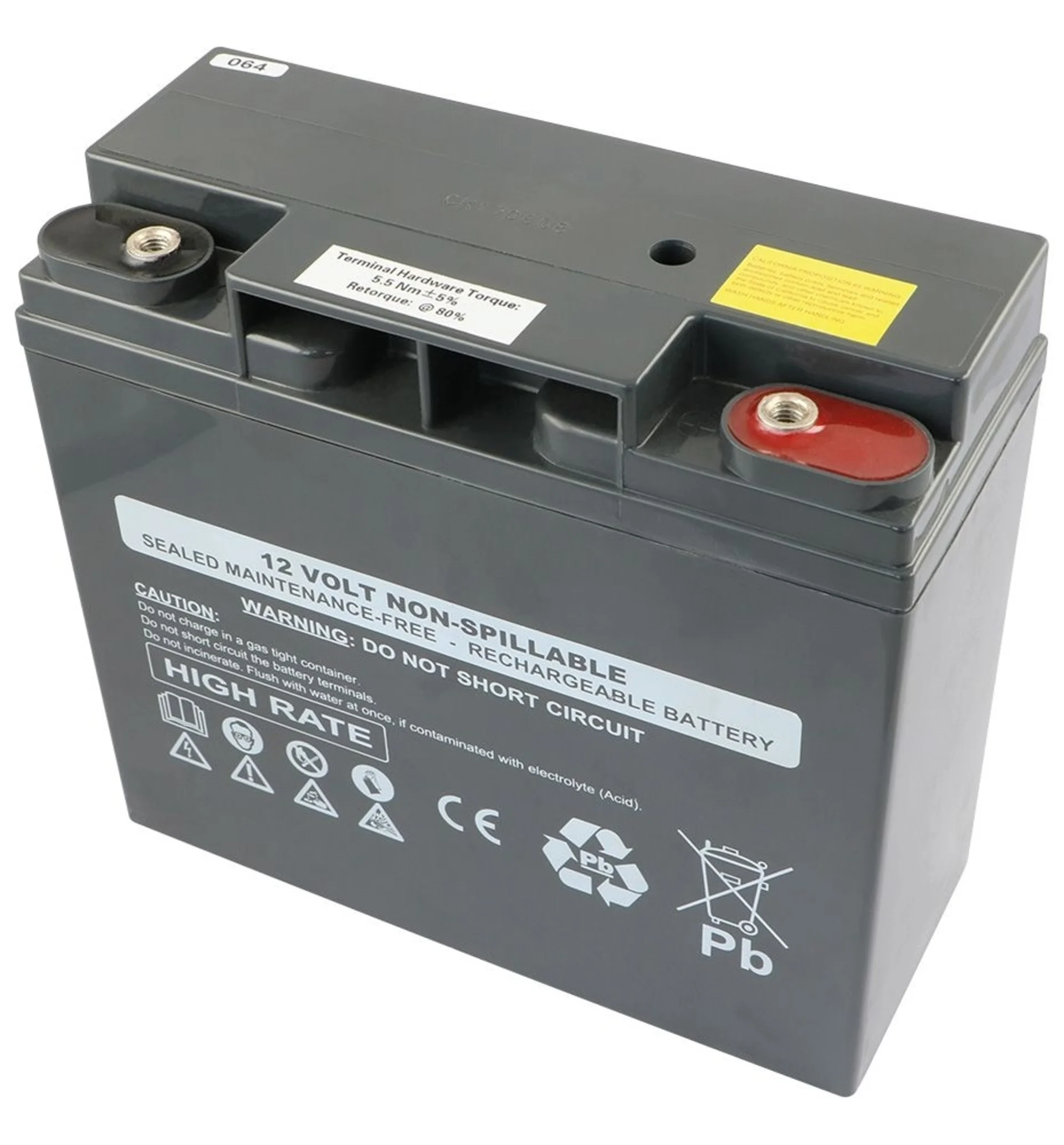 Batterie 12V 22 Ah zu SPower12/24V, 22 Ah 180 x 75 x 167 mm, AGM 22 Ah, 2’300 A