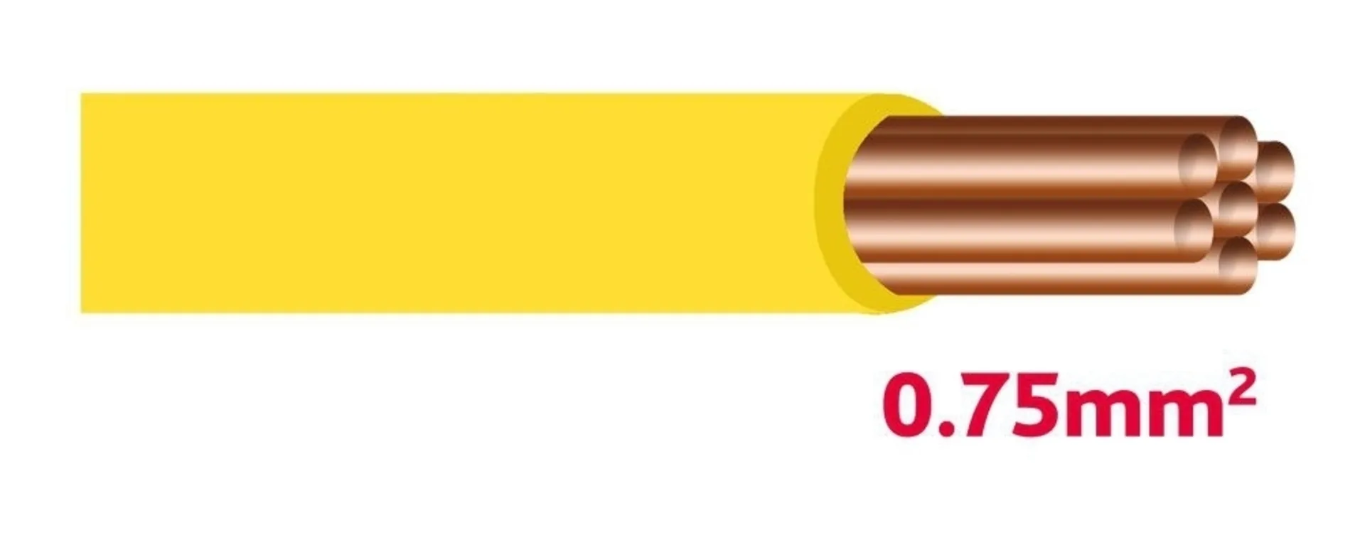 SGF Câble lumineux pour voiture 0,75mm2 jaune