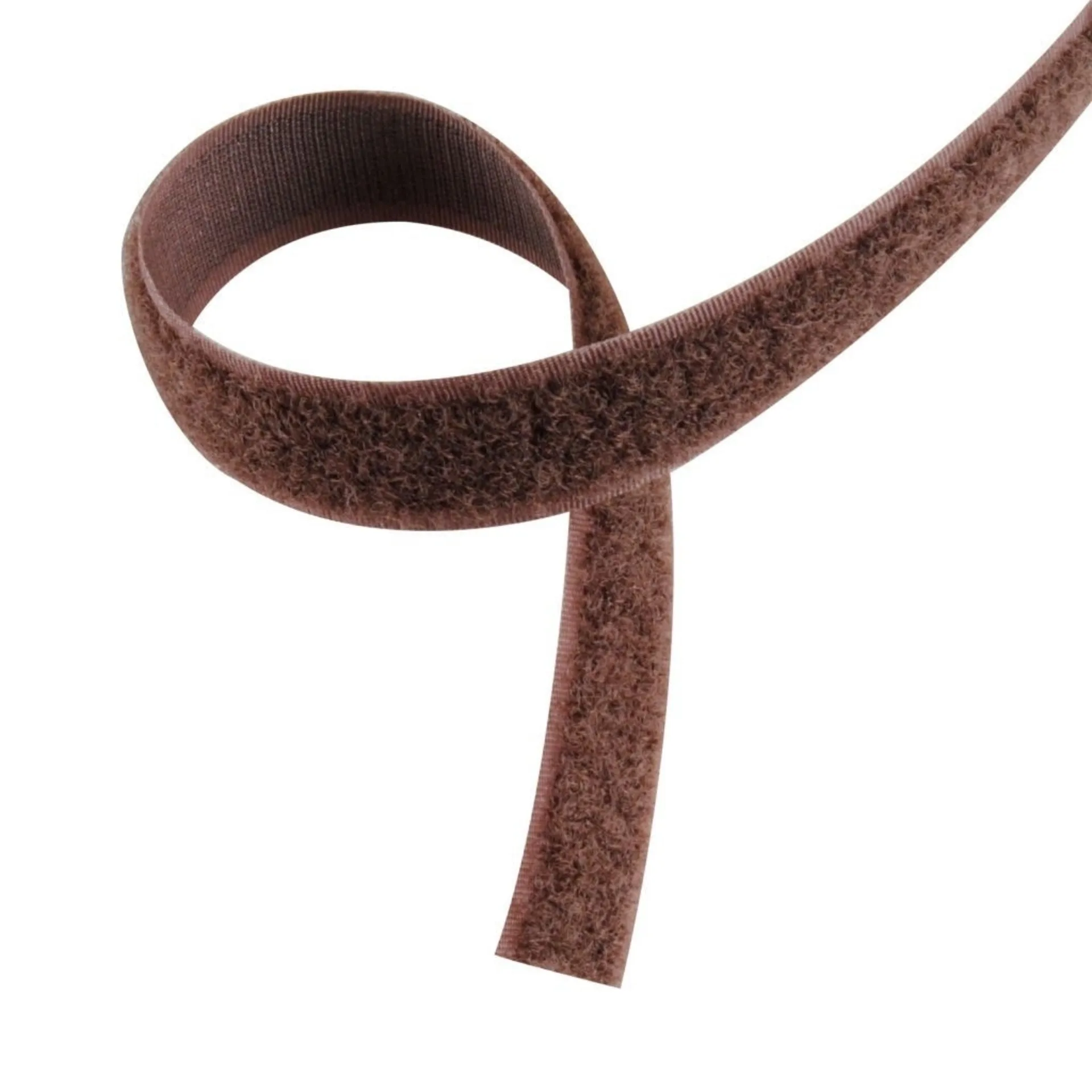 Klettband zum Annähen braun